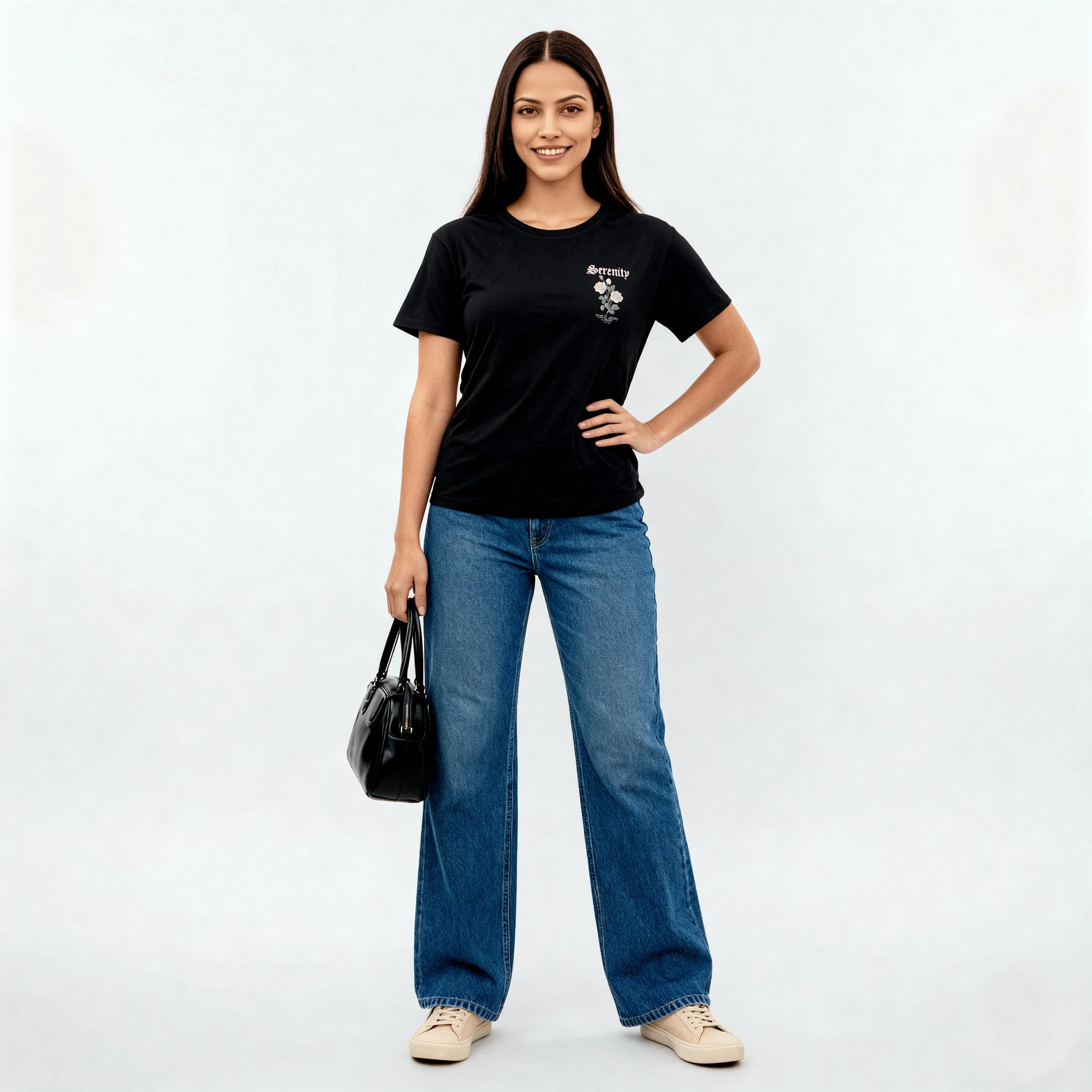 Cotton Graphic Longline Oversize T-Shirt