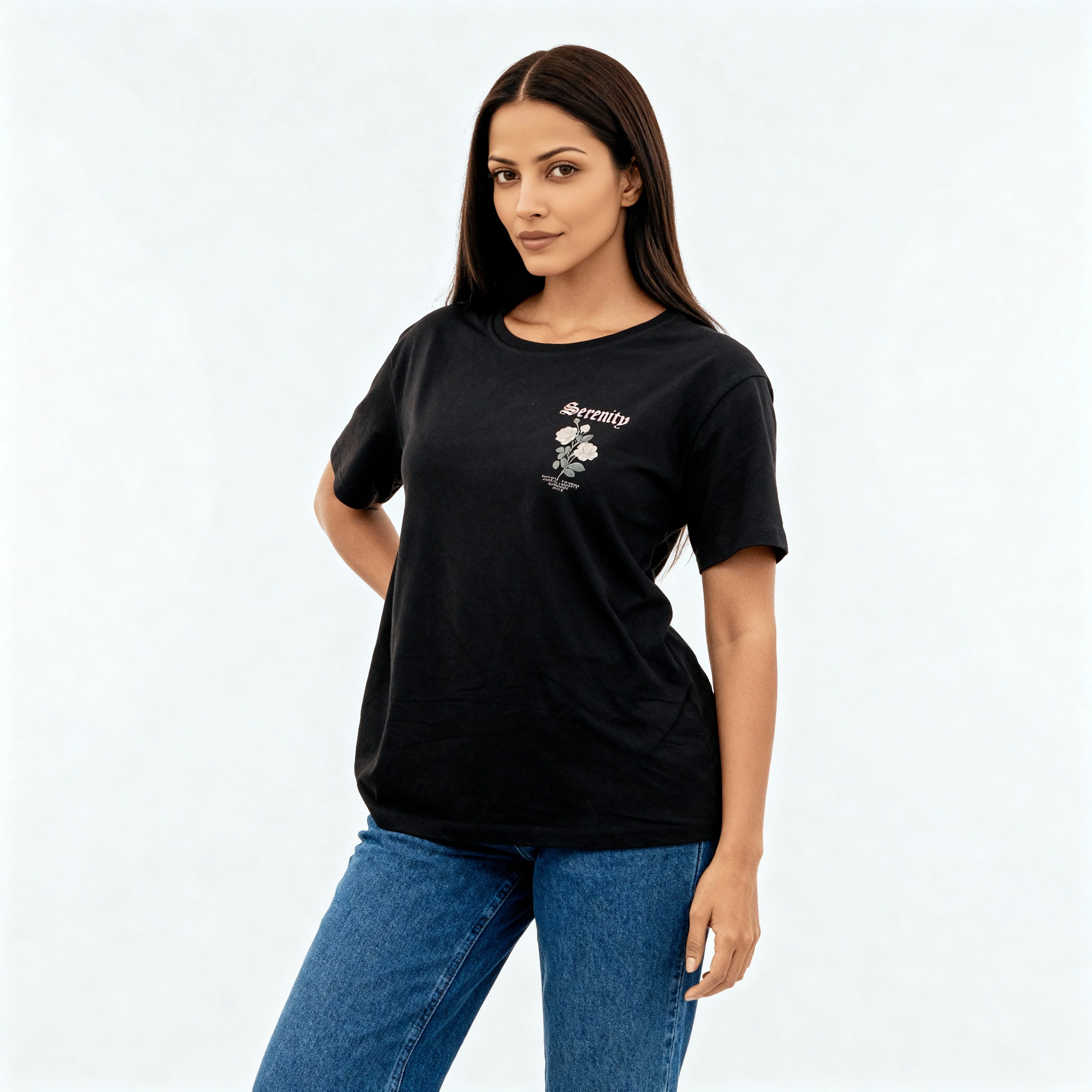 Cotton Graphic Longline Oversize T-Shirt - Image 5