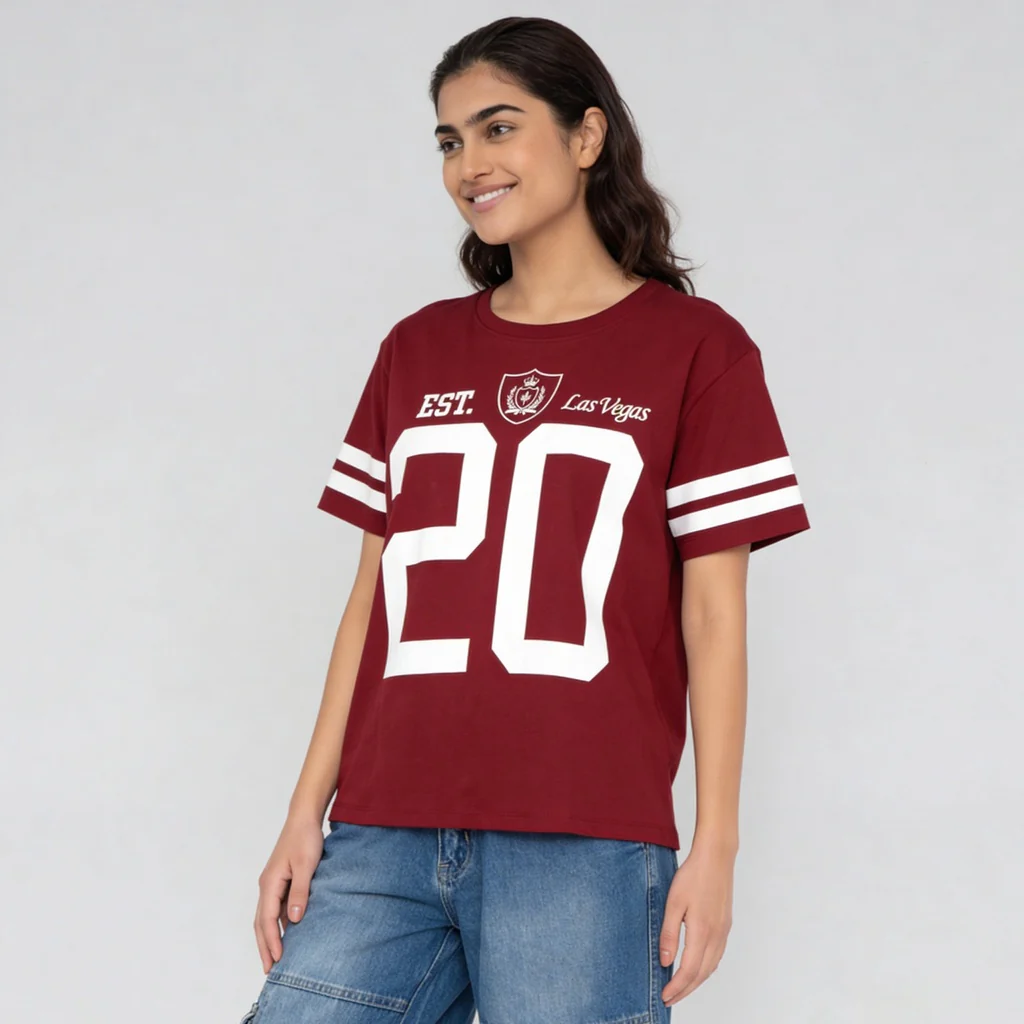 Cotton Graphic Longline Oversize T-Shirt - Image 5