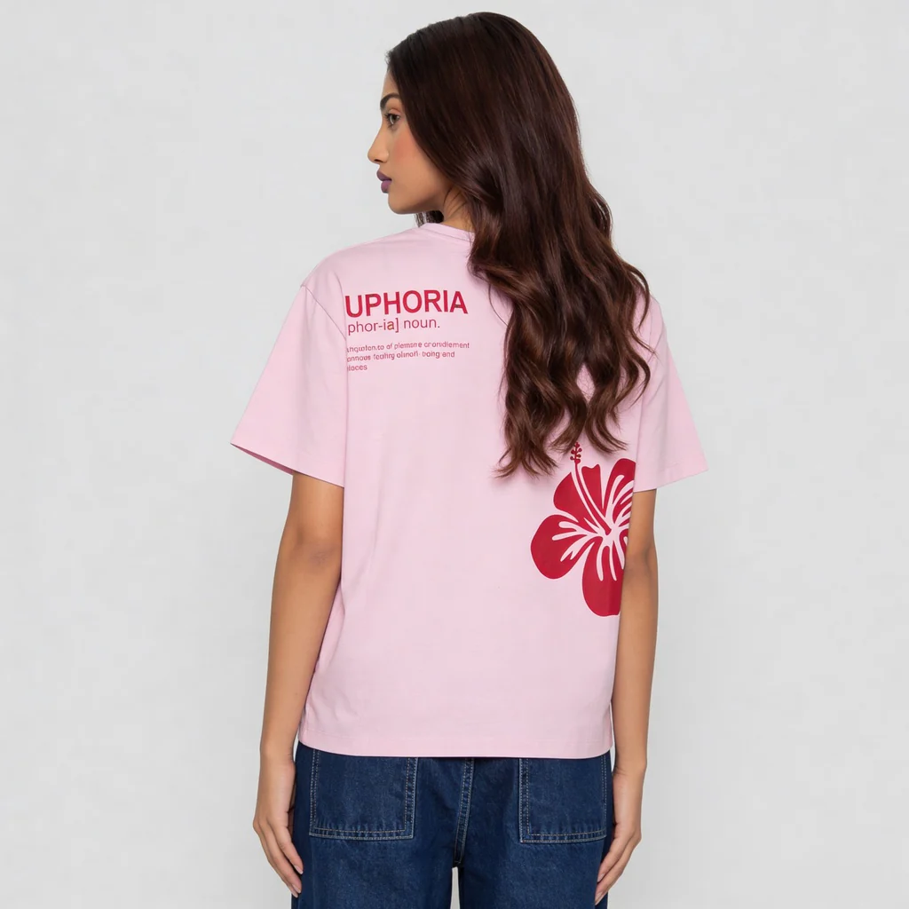 Cotton Graphic Longline Oversize T-Shirt - Image 3