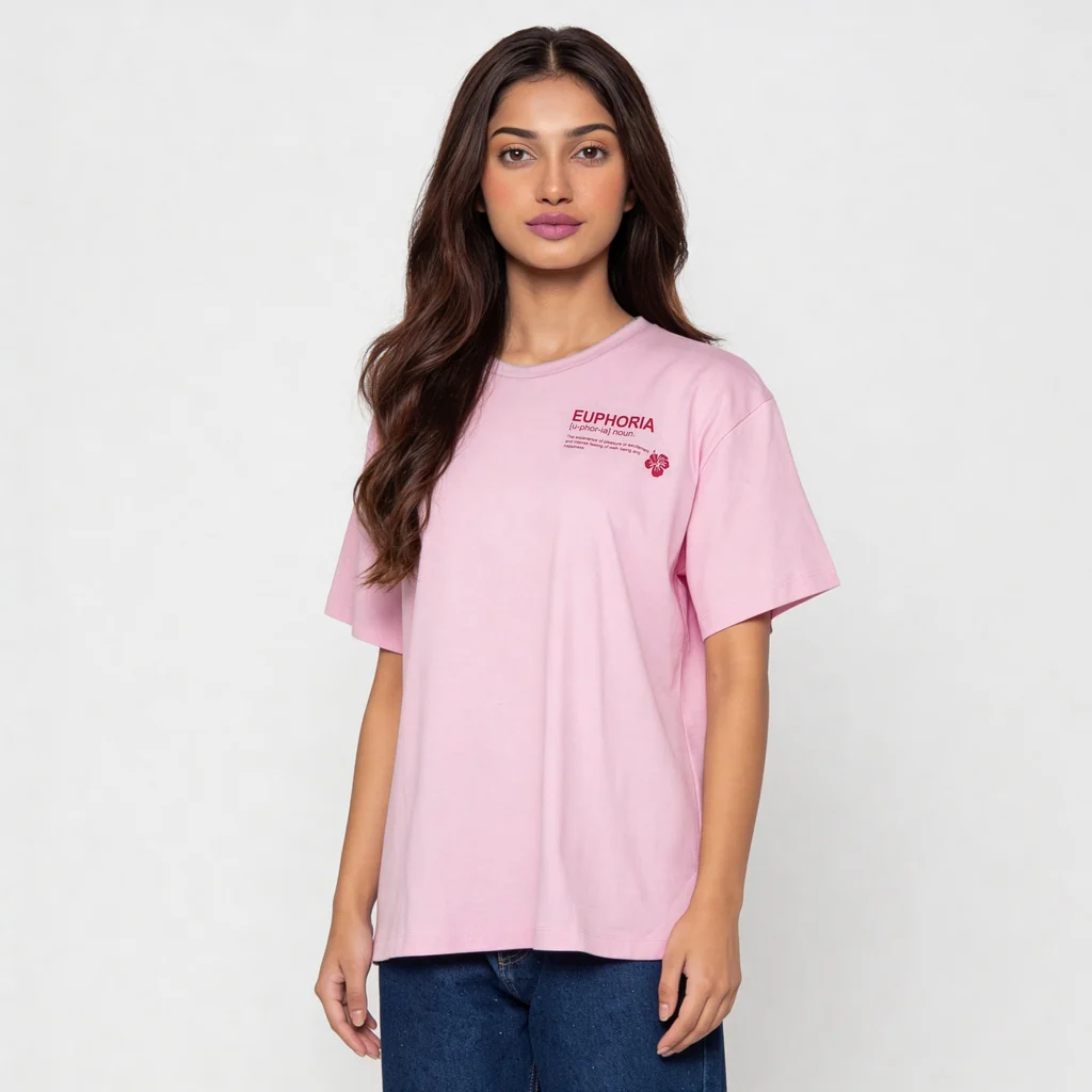 Cotton Graphic Longline Oversize T-Shirt - Image 5