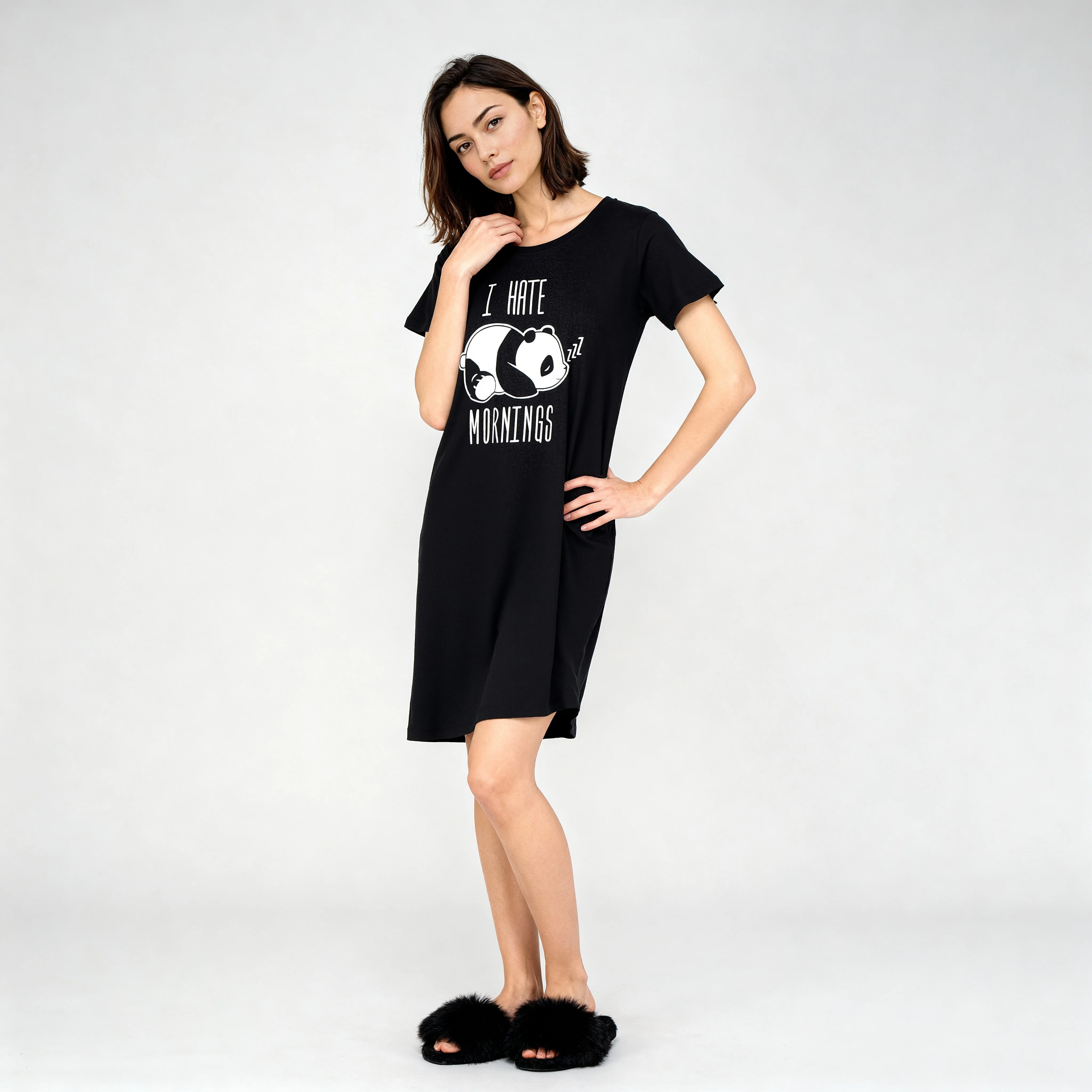 Cotton Graphic Short Gown - Image 5