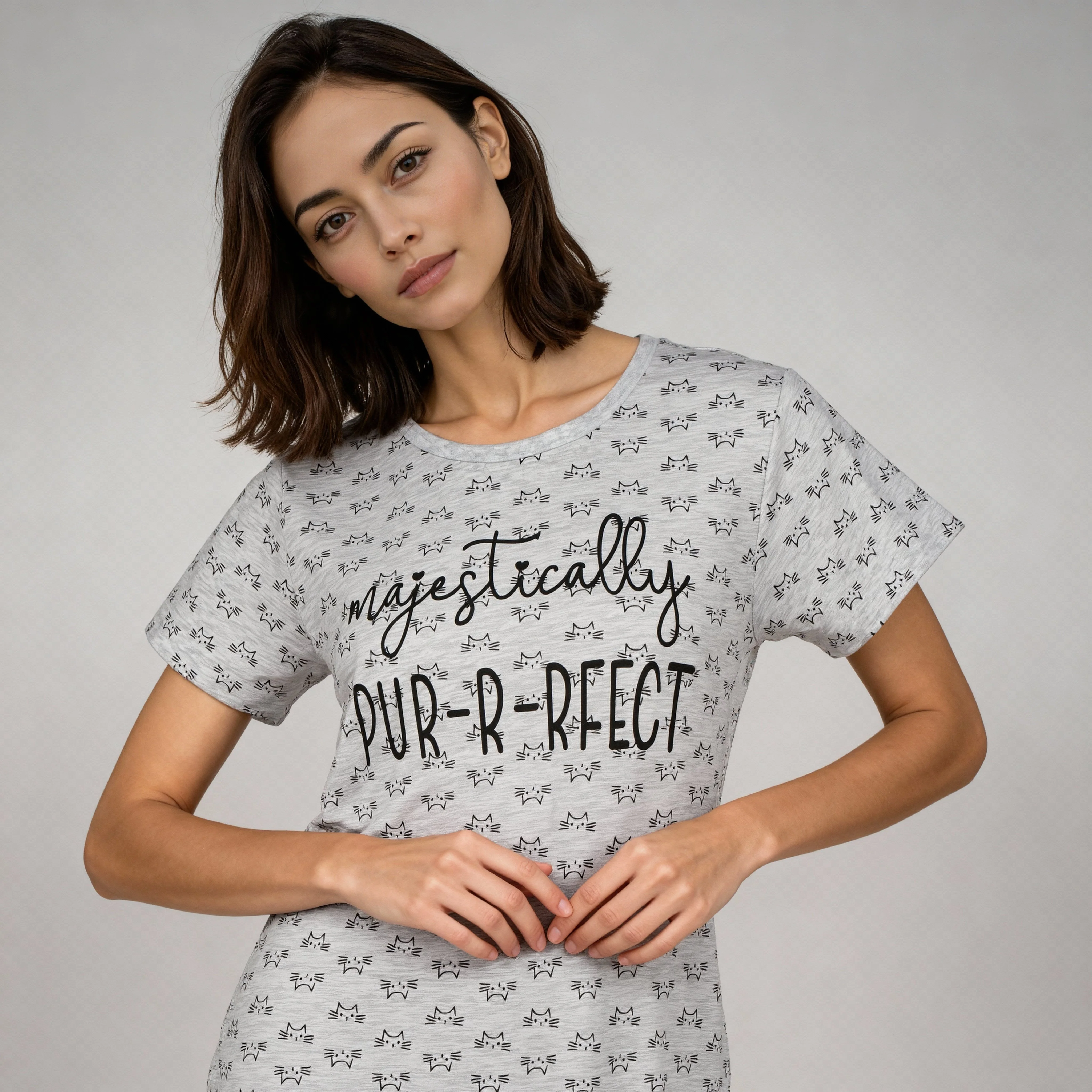 Cotton Graphic Short Gown - Image 4