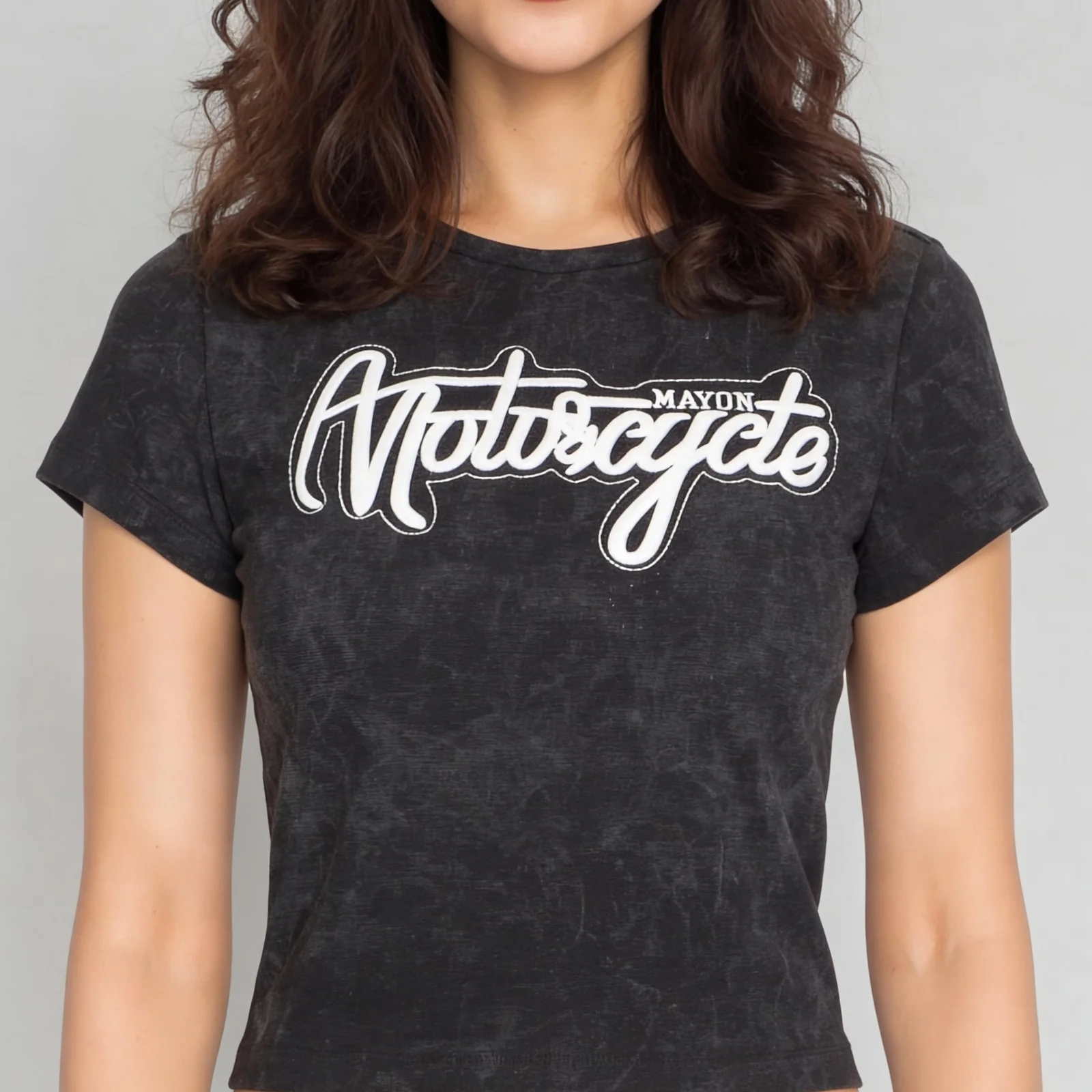 Graphic Crew Neck Cropped T-Shirt - Image 4