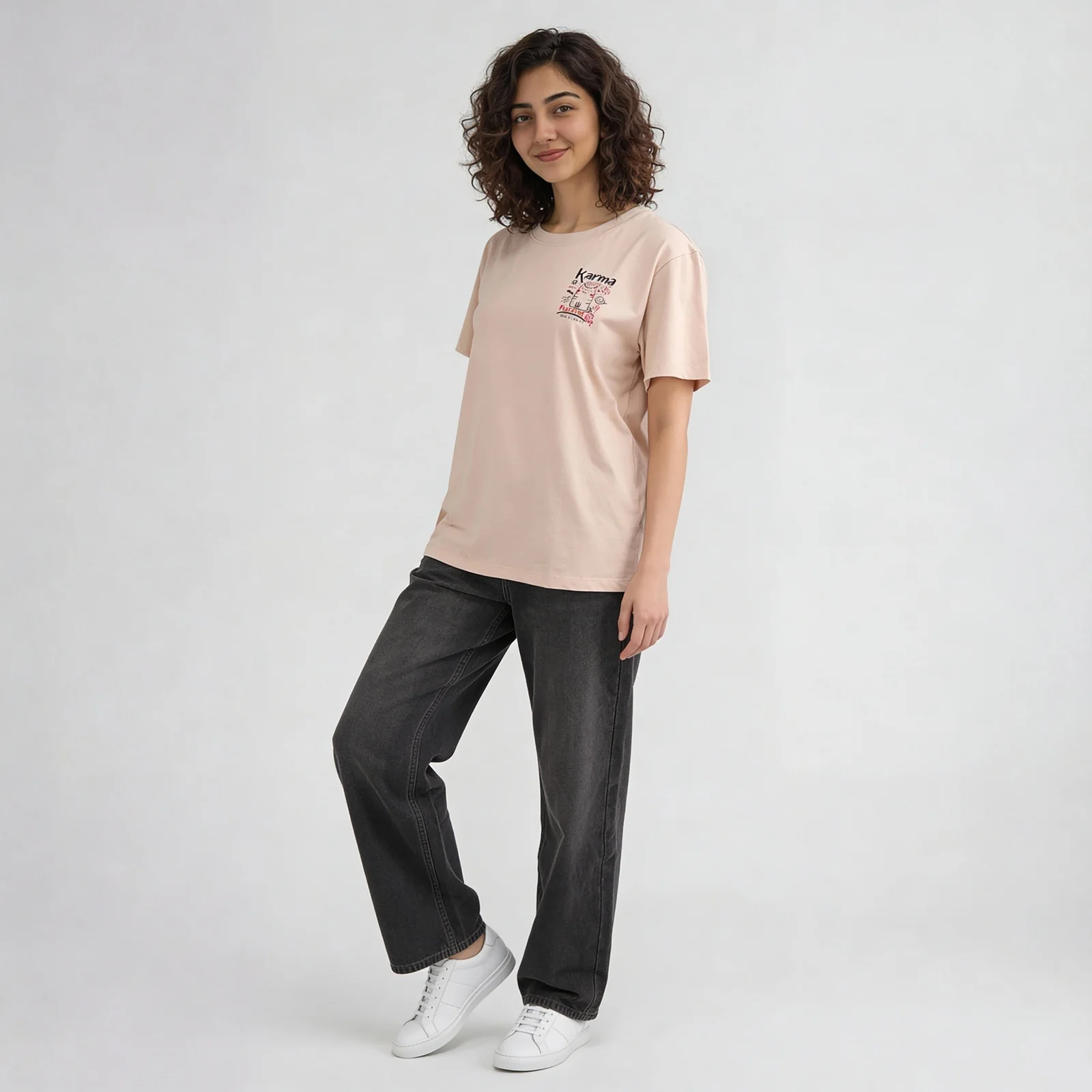Oversize Graphic Crew Neck T-Shirt