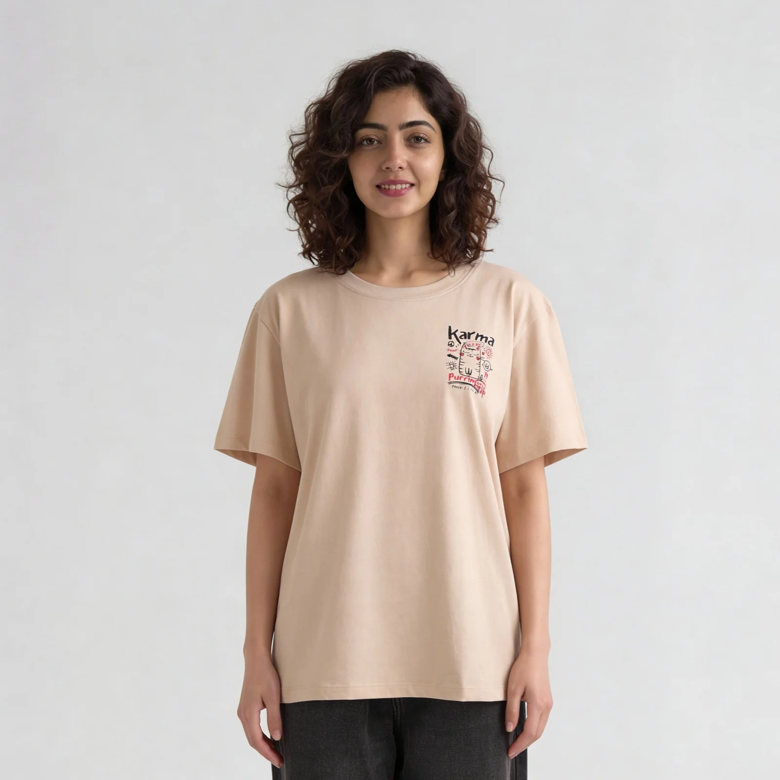 Oversize Graphic Crew Neck T-Shirt - Image 2