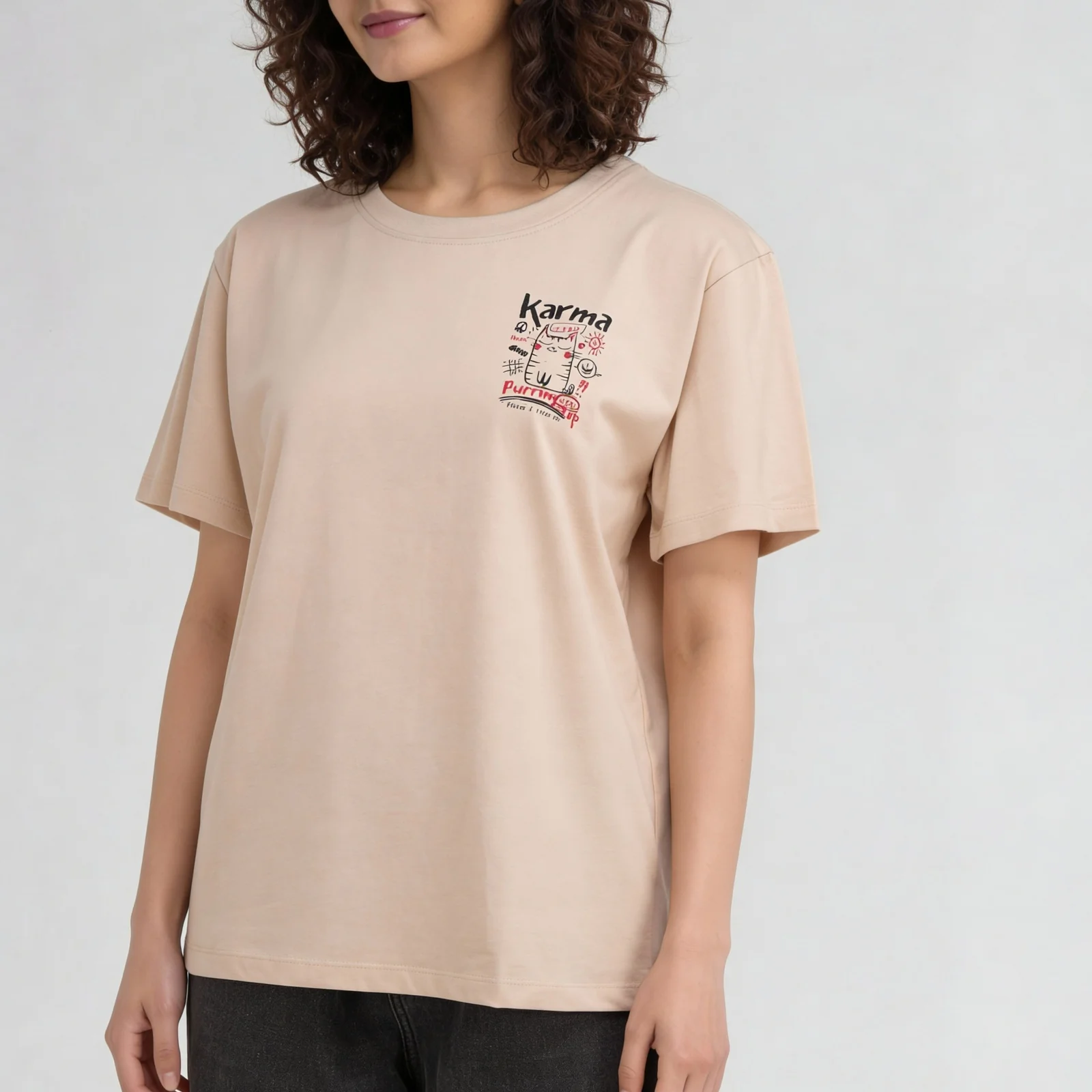 Oversize Graphic Crew Neck T-Shirt - Image 4