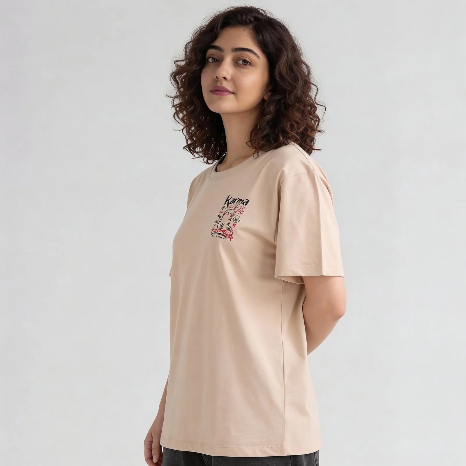 Oversize Graphic Crew Neck T-Shirt - Image 5