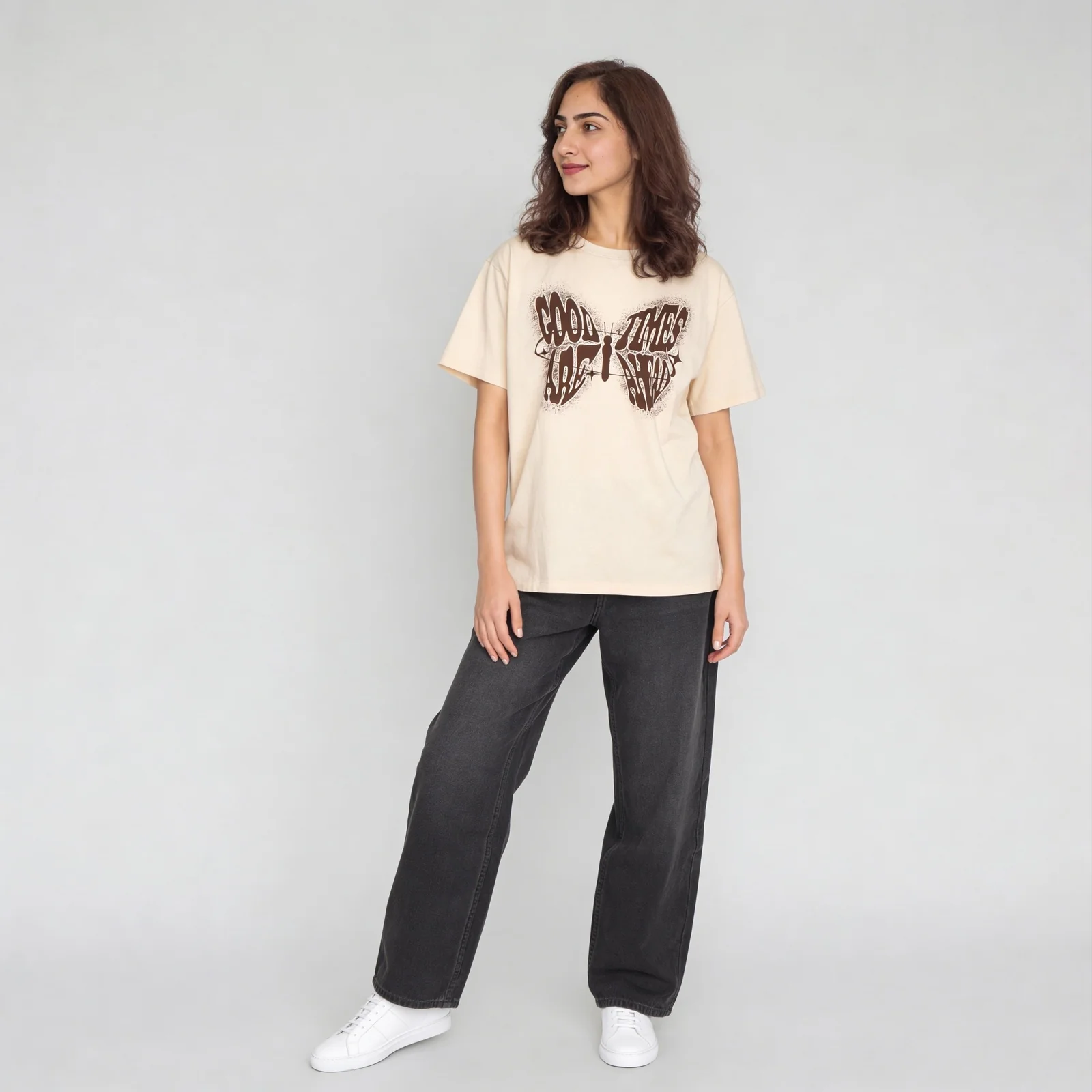 Oversize Graphic Crew Neck T-Shirt