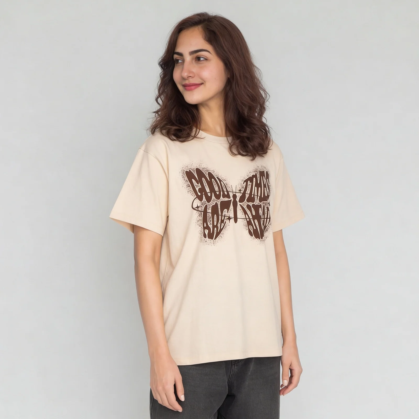 Oversize Graphic Crew Neck T-Shirt - Image 5