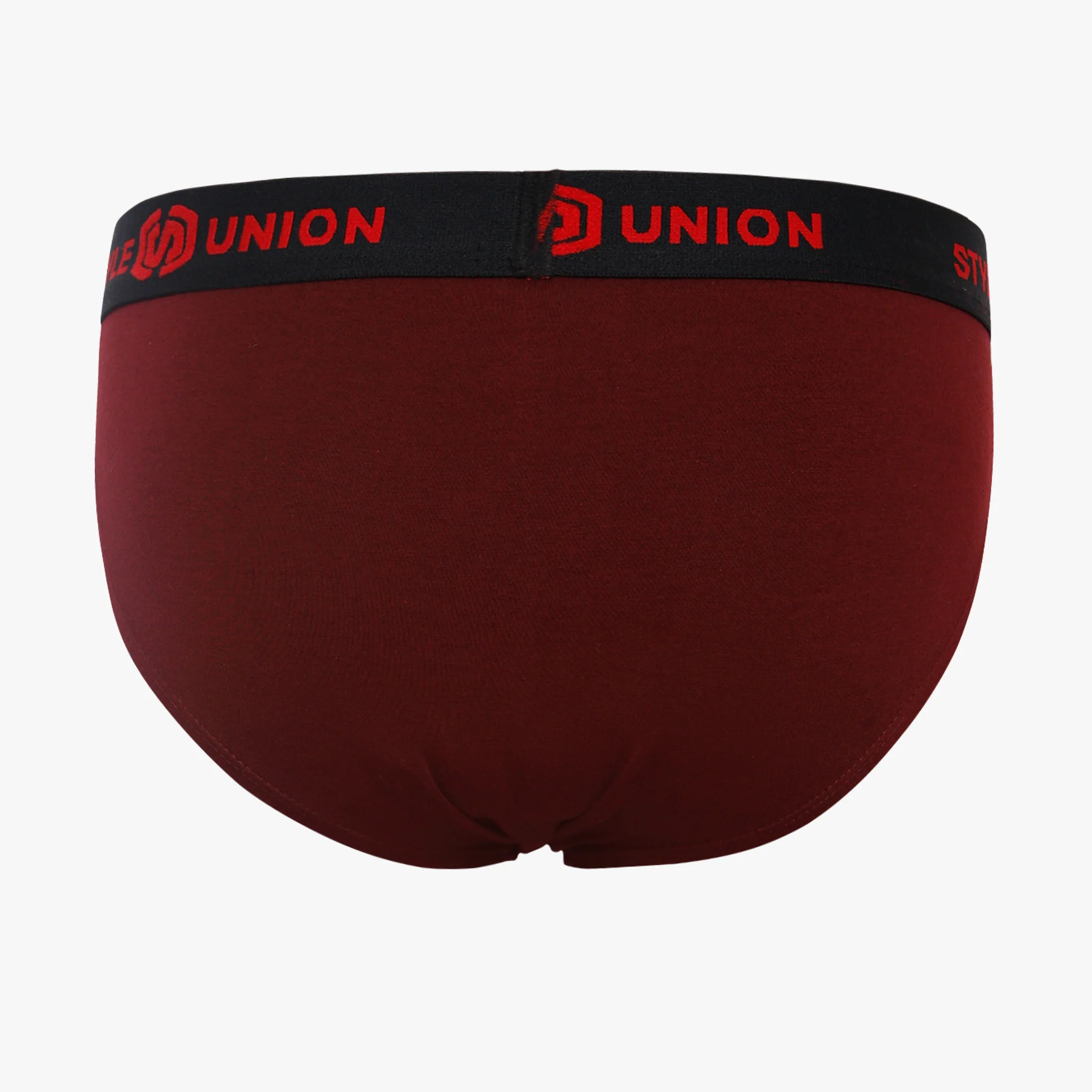 Cotton Grey Melange & Maroon Mens Brief - Image 4