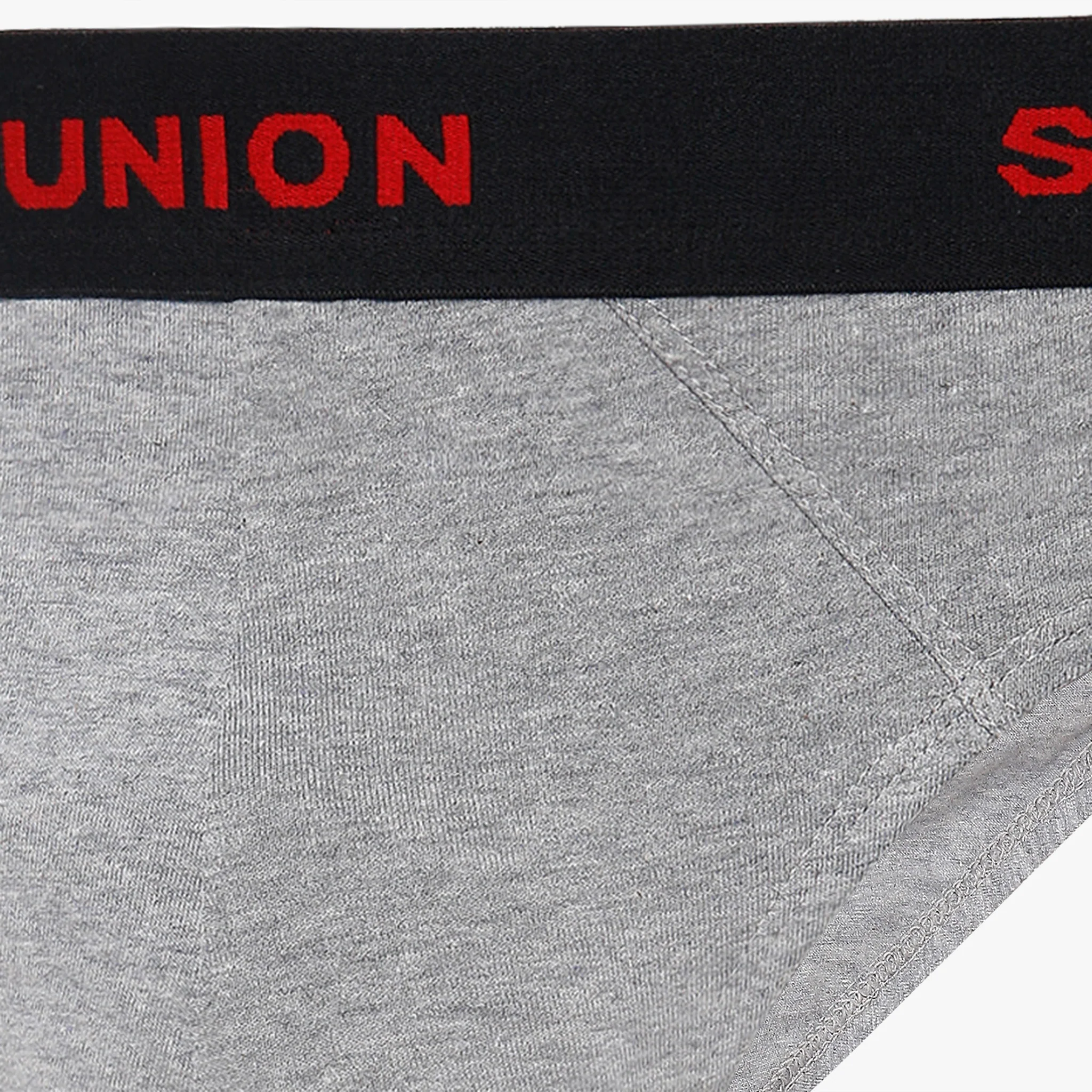 Cotton Grey Melange & Maroon Mens Brief - Image 5