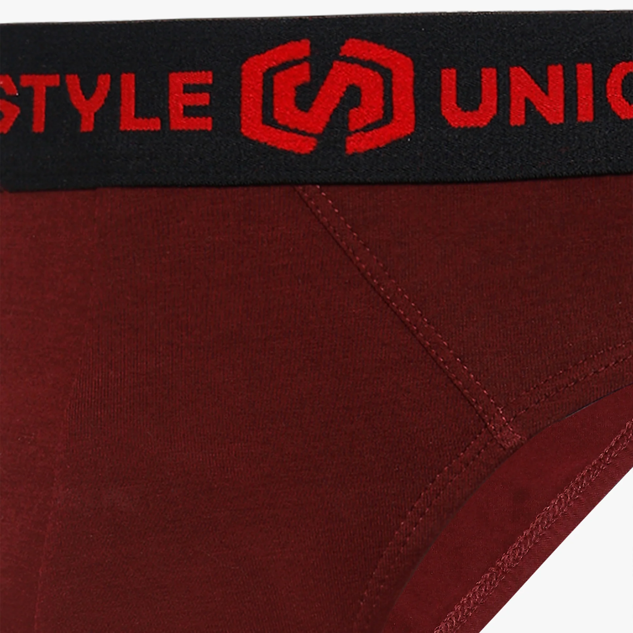 Cotton Grey Melange & Maroon Mens Brief - Image 6