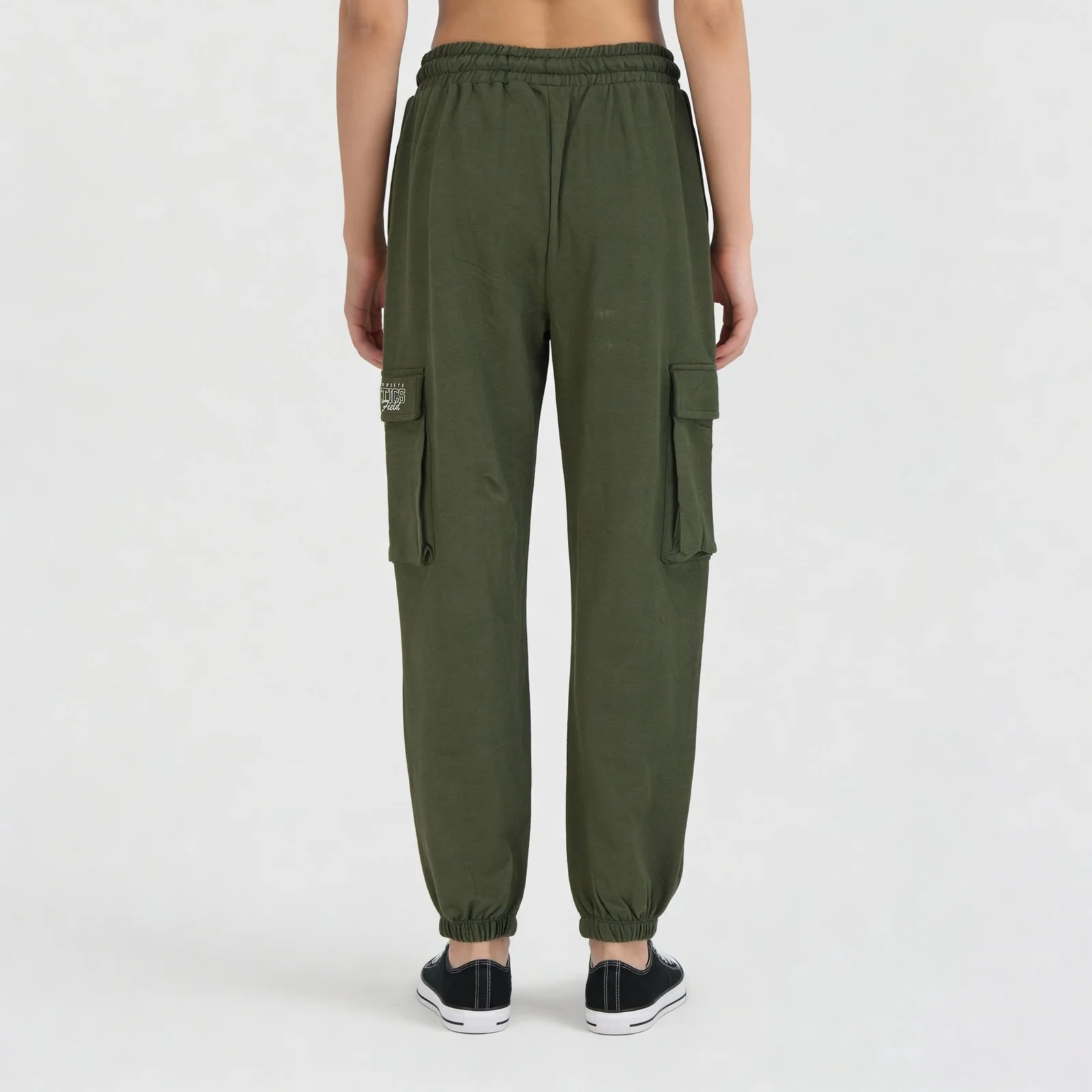 Cotton High Rise Graphic Joggers - Image 3