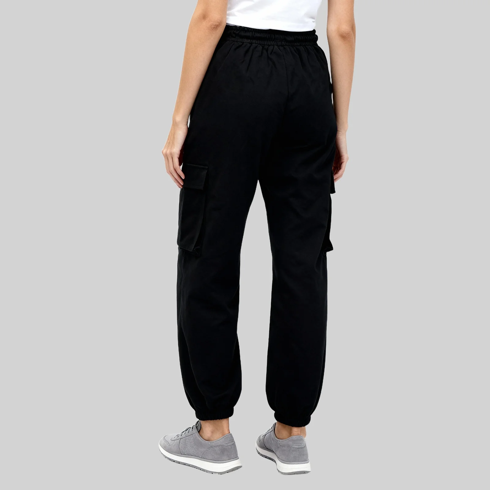 Cotton High Rise Joggers - Image 3
