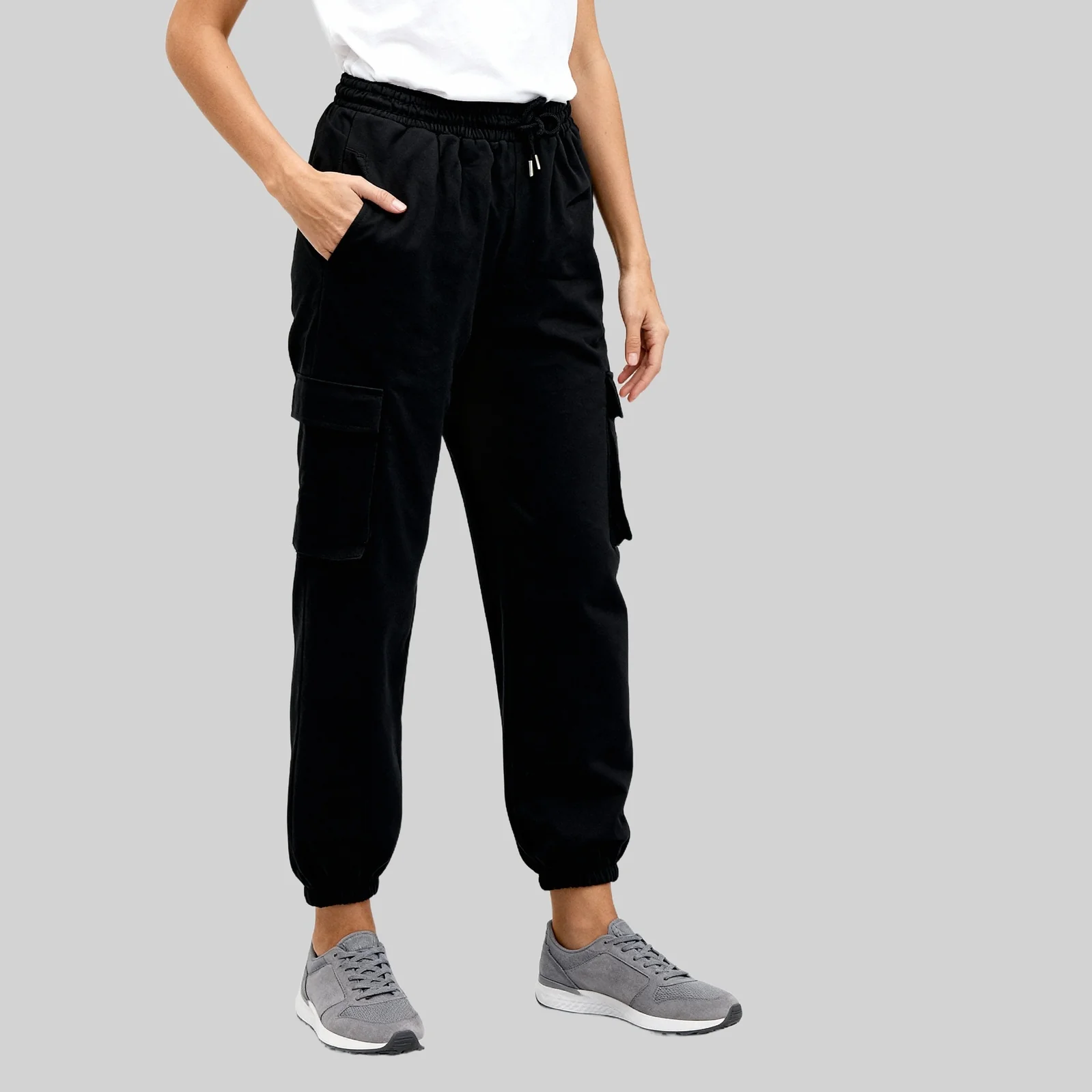Cotton High Rise Joggers - Image 5