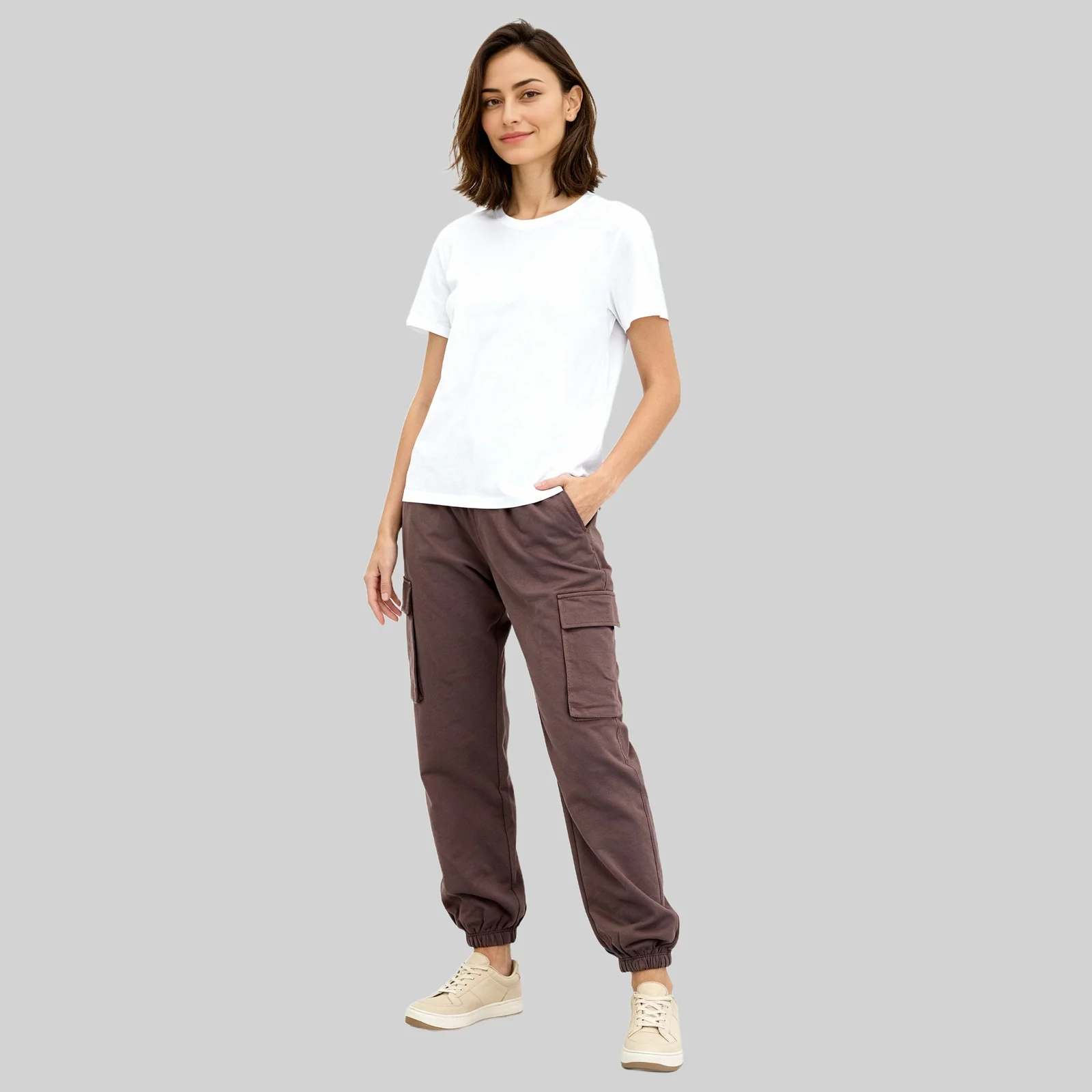 Cotton High Rise Joggers - Image 6