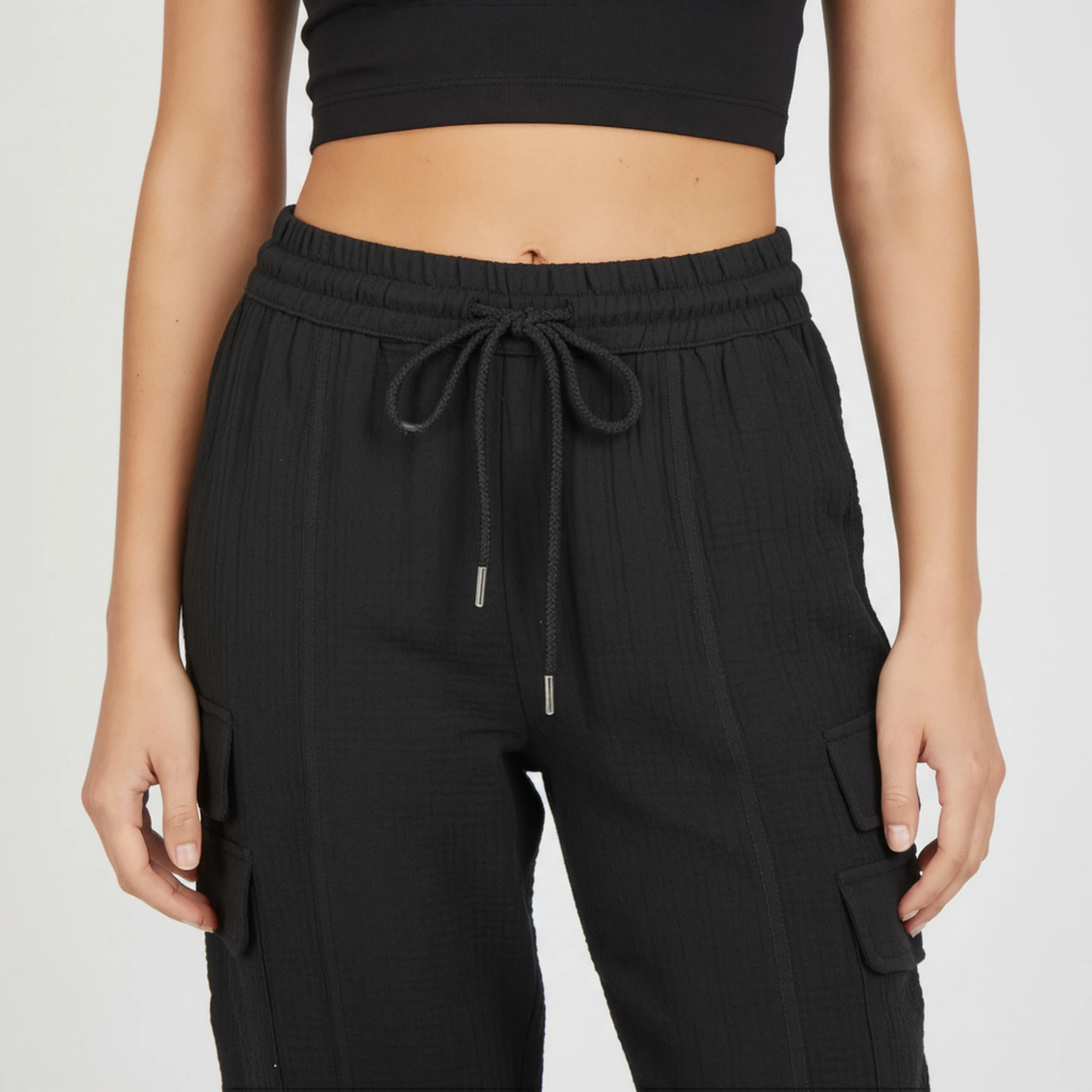 Cotton High Rise Joggers - Image 4