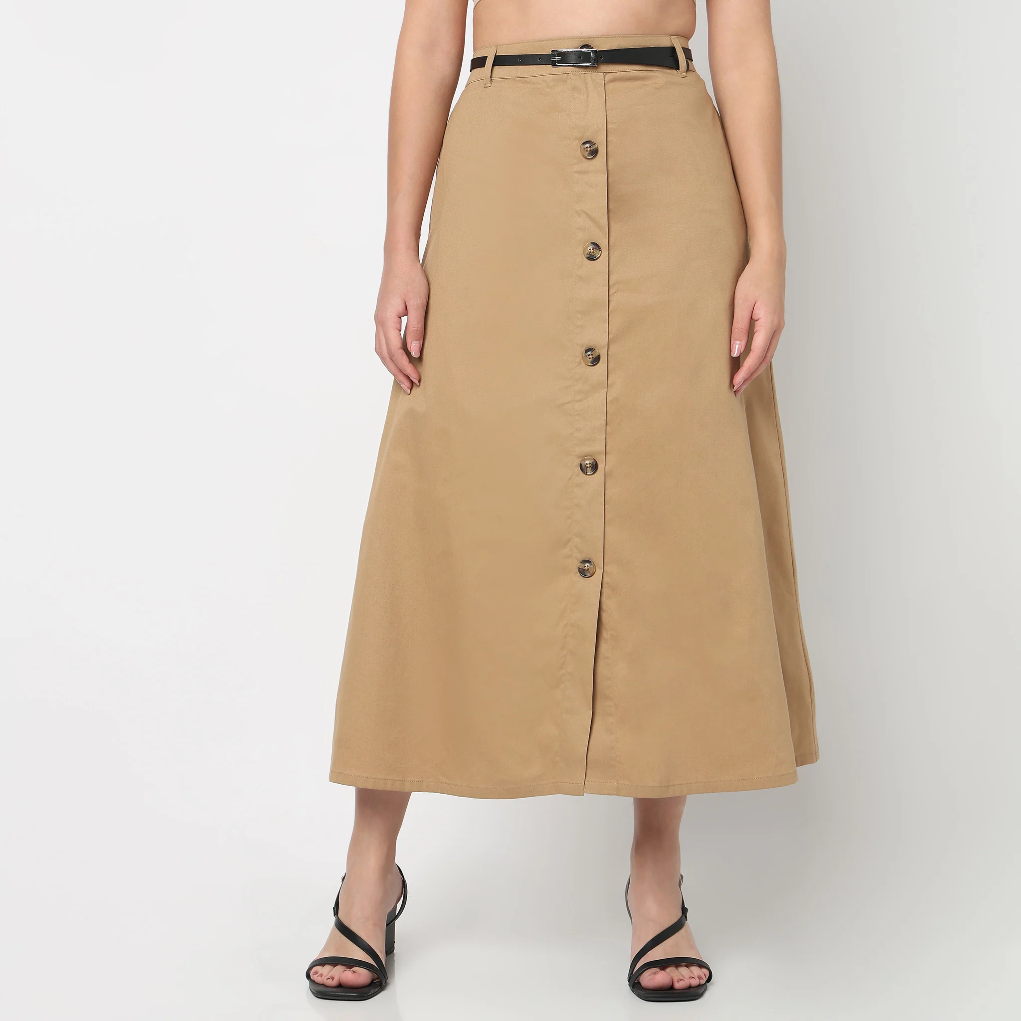 Cotton High Rise Skirt - Image 2