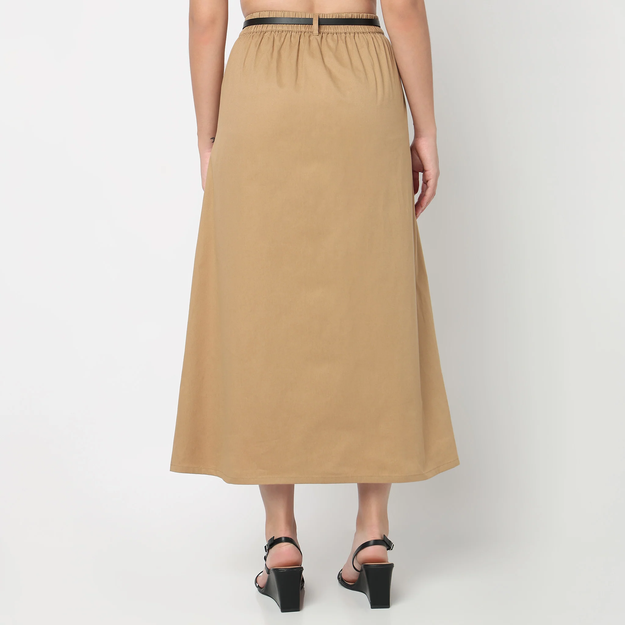 Cotton High Rise Skirt - Image 3