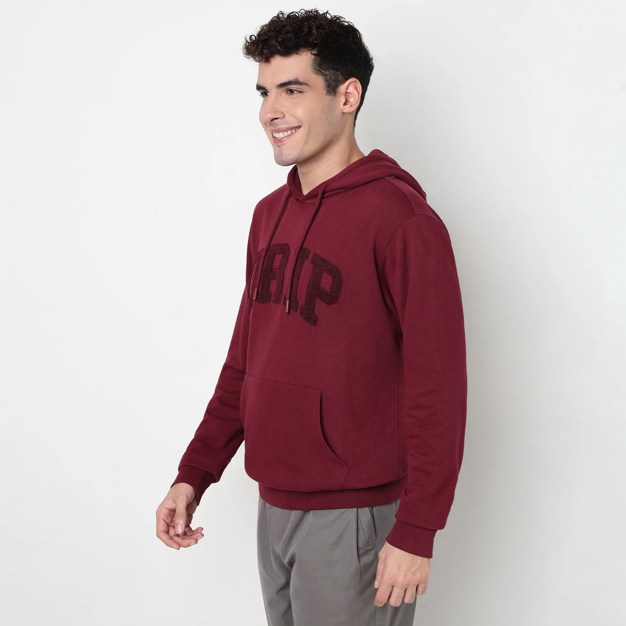 Cotton Hoodie with Kangaroo Pocket - Image 5