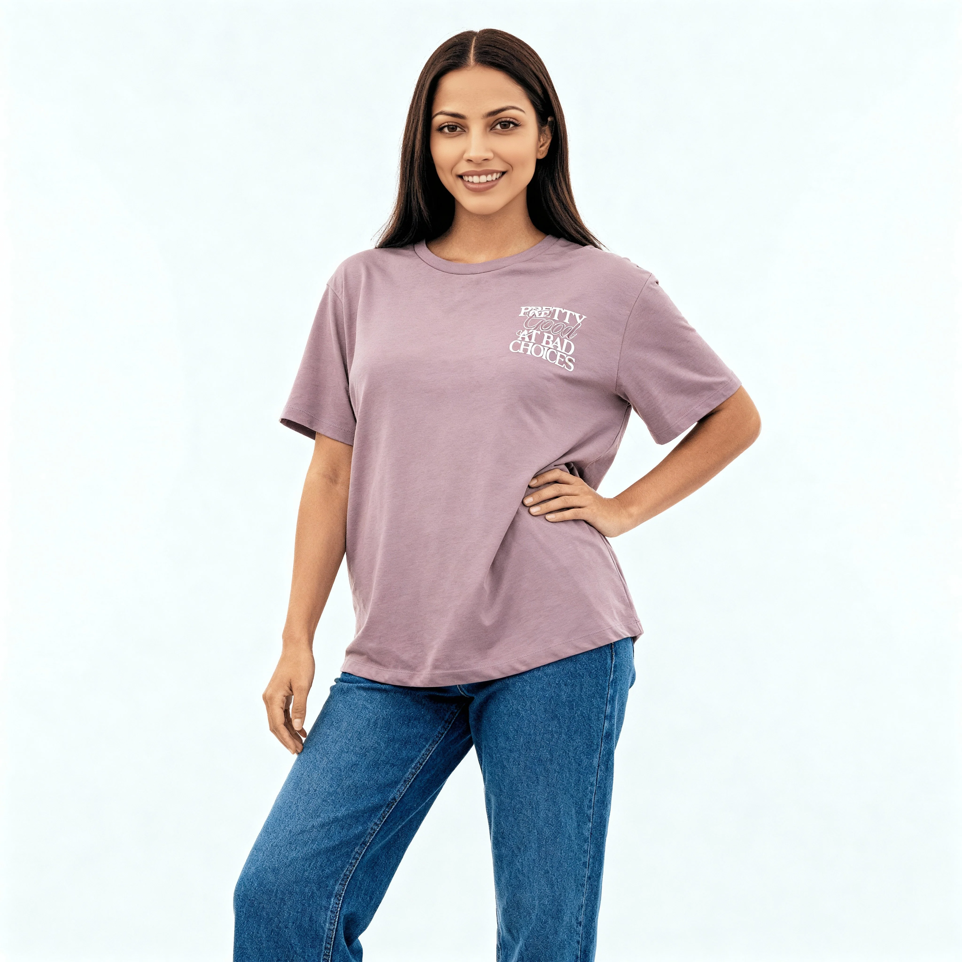 Cotton Knitted Graphic Oversize T-Shirt - Image 2