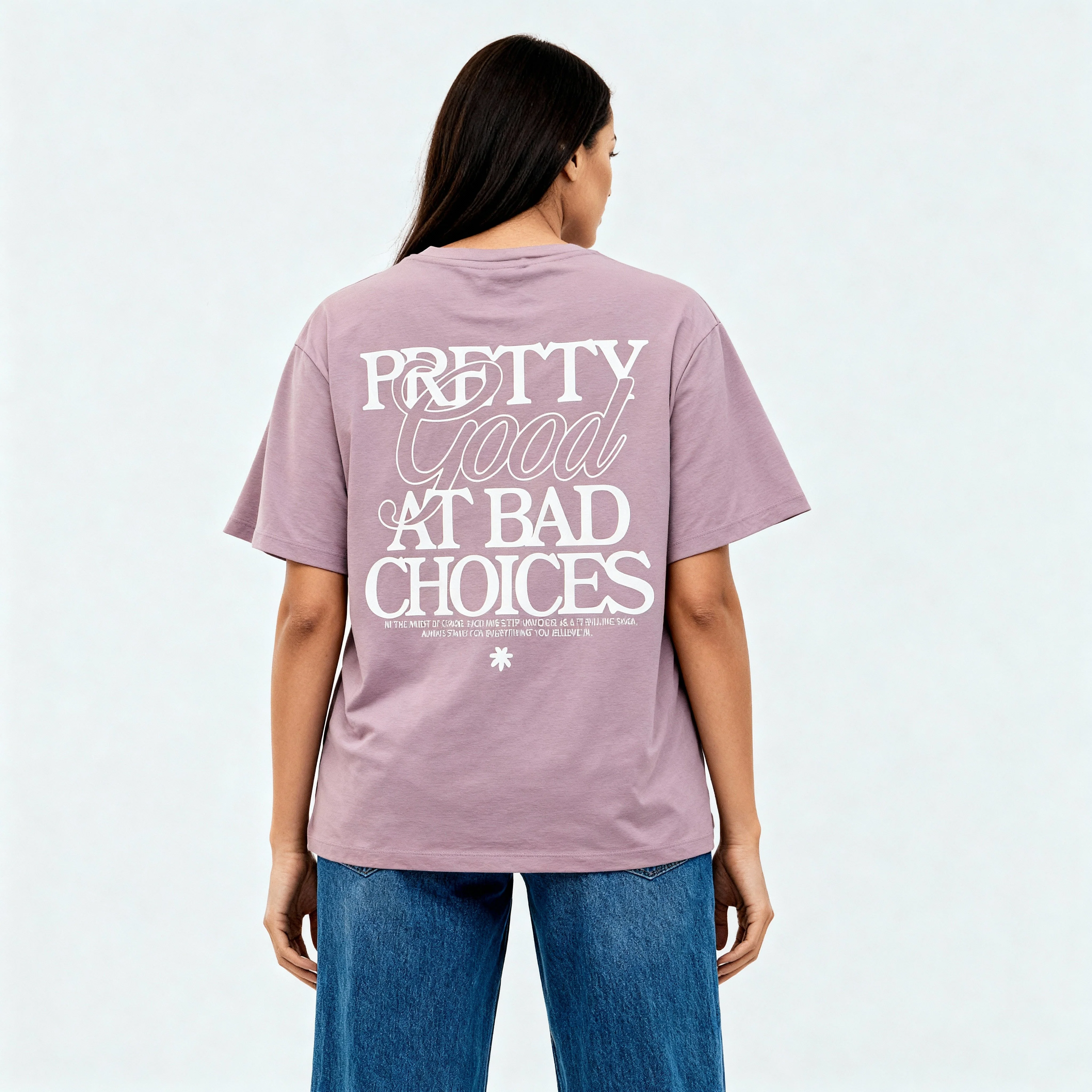 Cotton Knitted Graphic Oversize T-Shirt - Image 3
