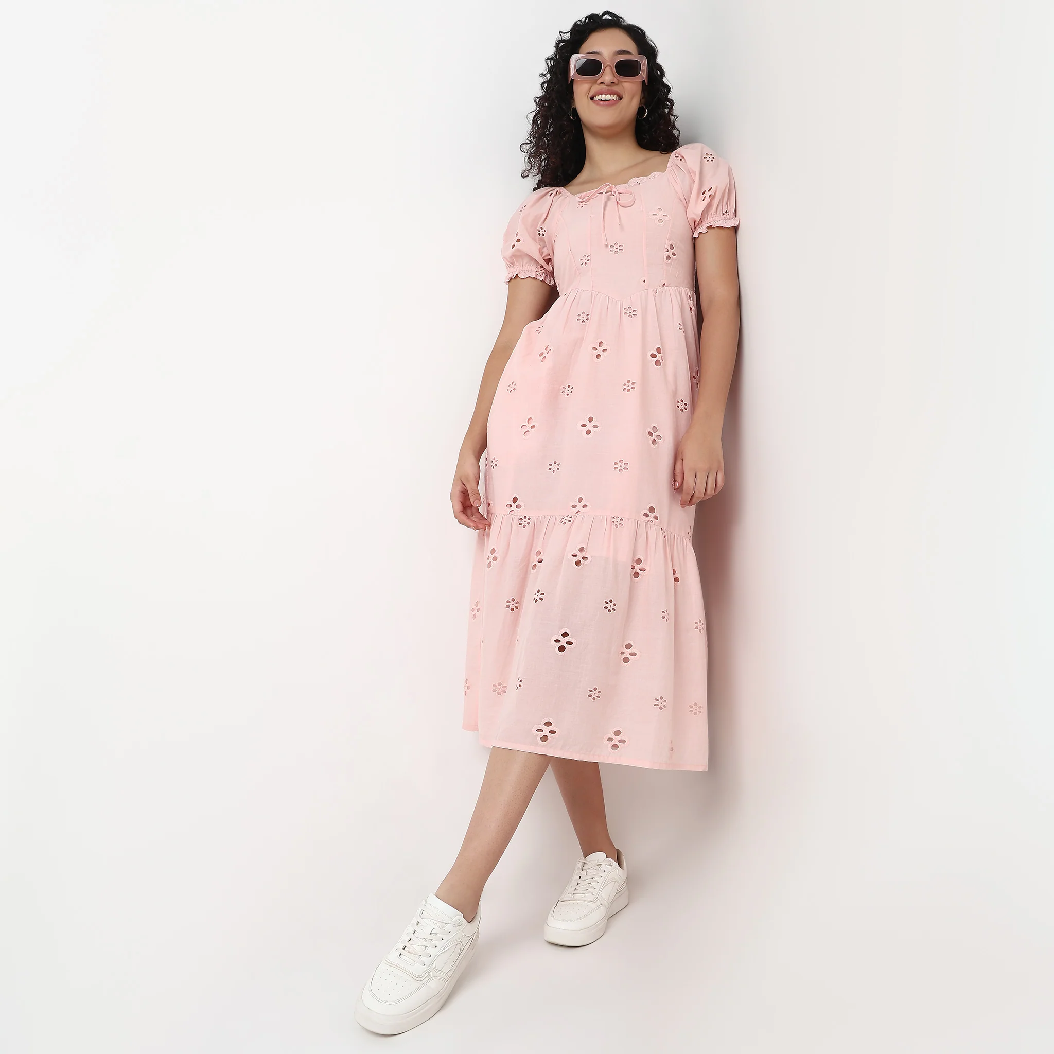Cotton Maxi Dress With Schfilli - Image 4