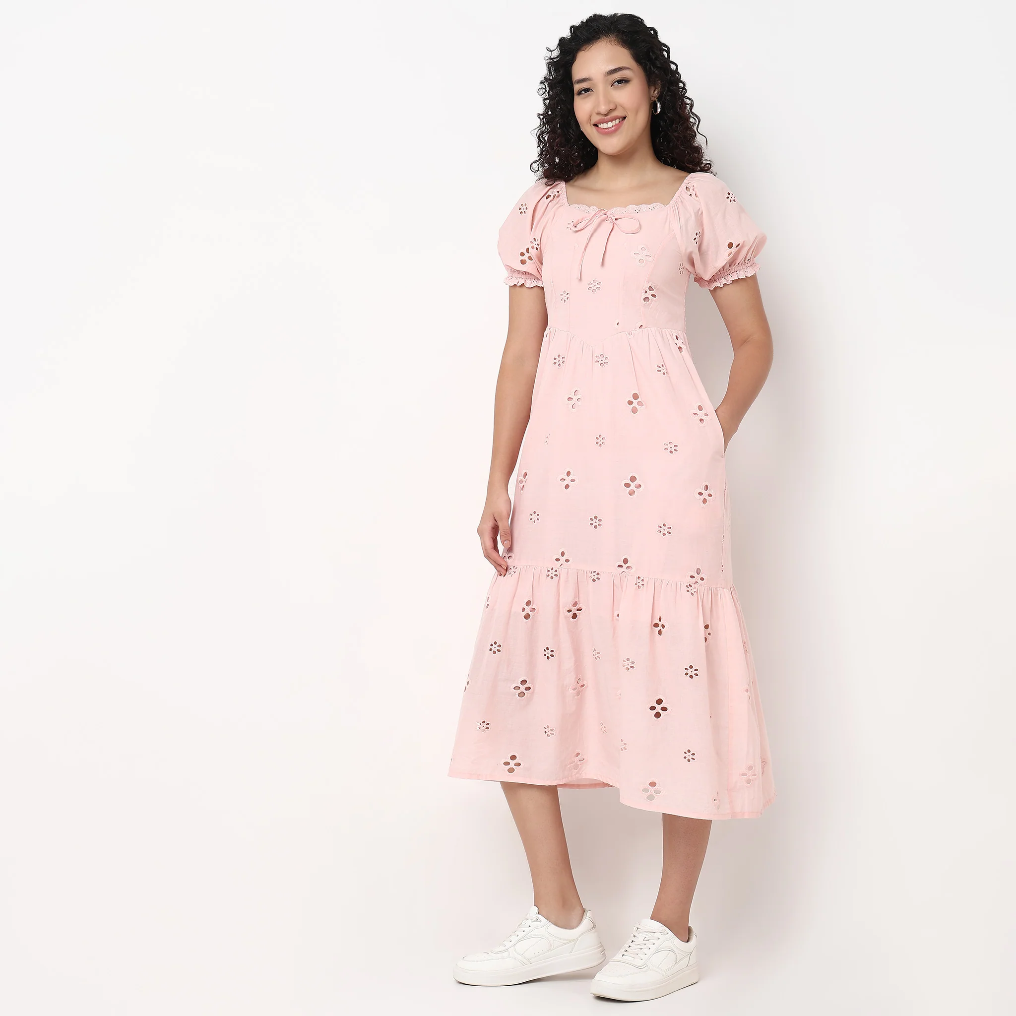 Cotton Maxi Dress With Schfilli - Image 5