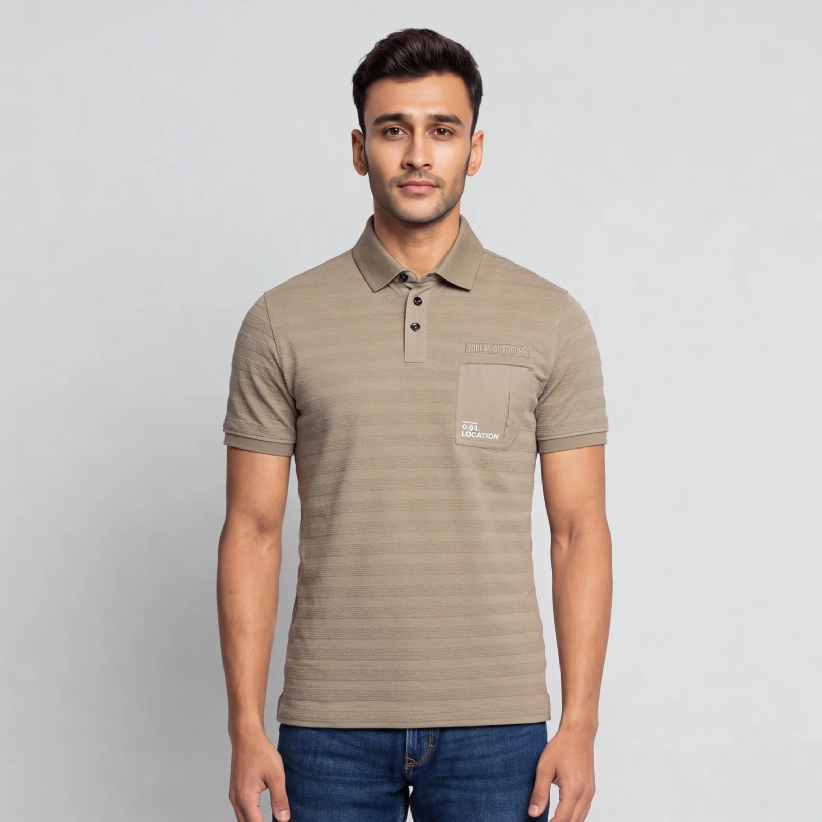 Cotton Milita Polo T-Shirt - Image 2