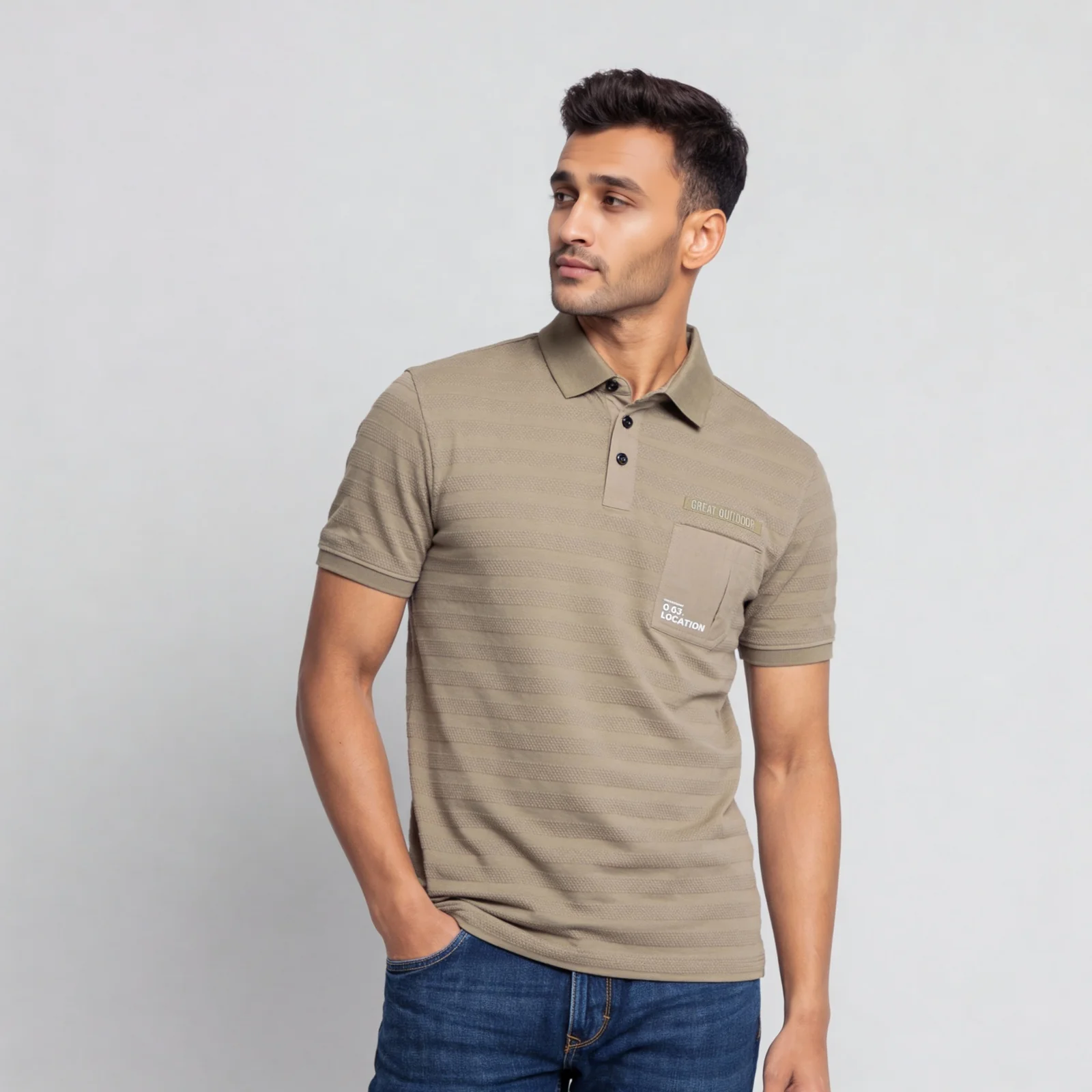 Cotton Milita Polo T-Shirt - Image 5