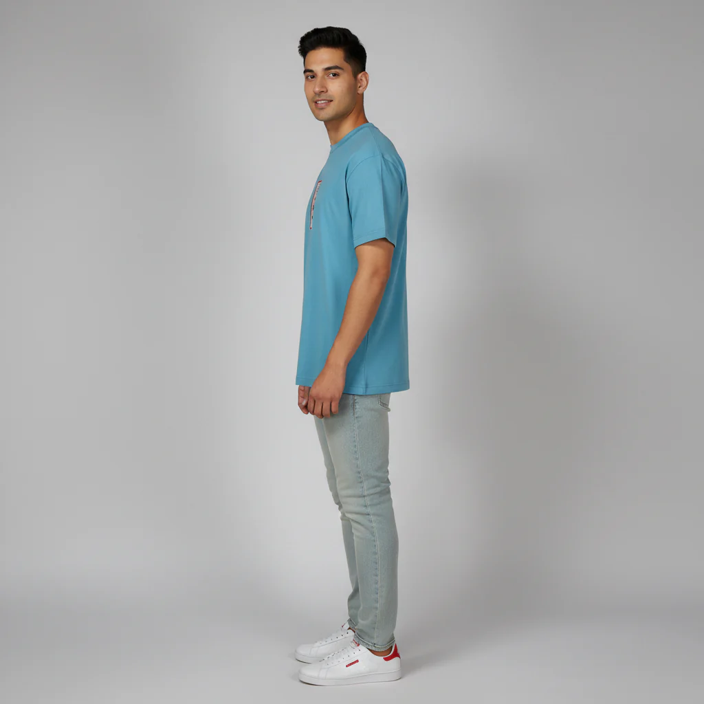 Cotton Oversize Graphic Slogan T-Shirt - Image 2