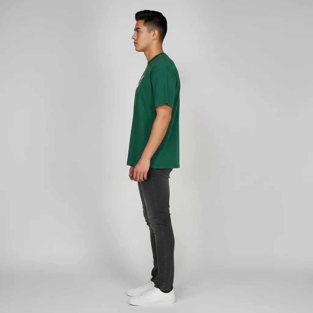 Cotton Oversize Graphic Slogan T-Shirt - Image 2