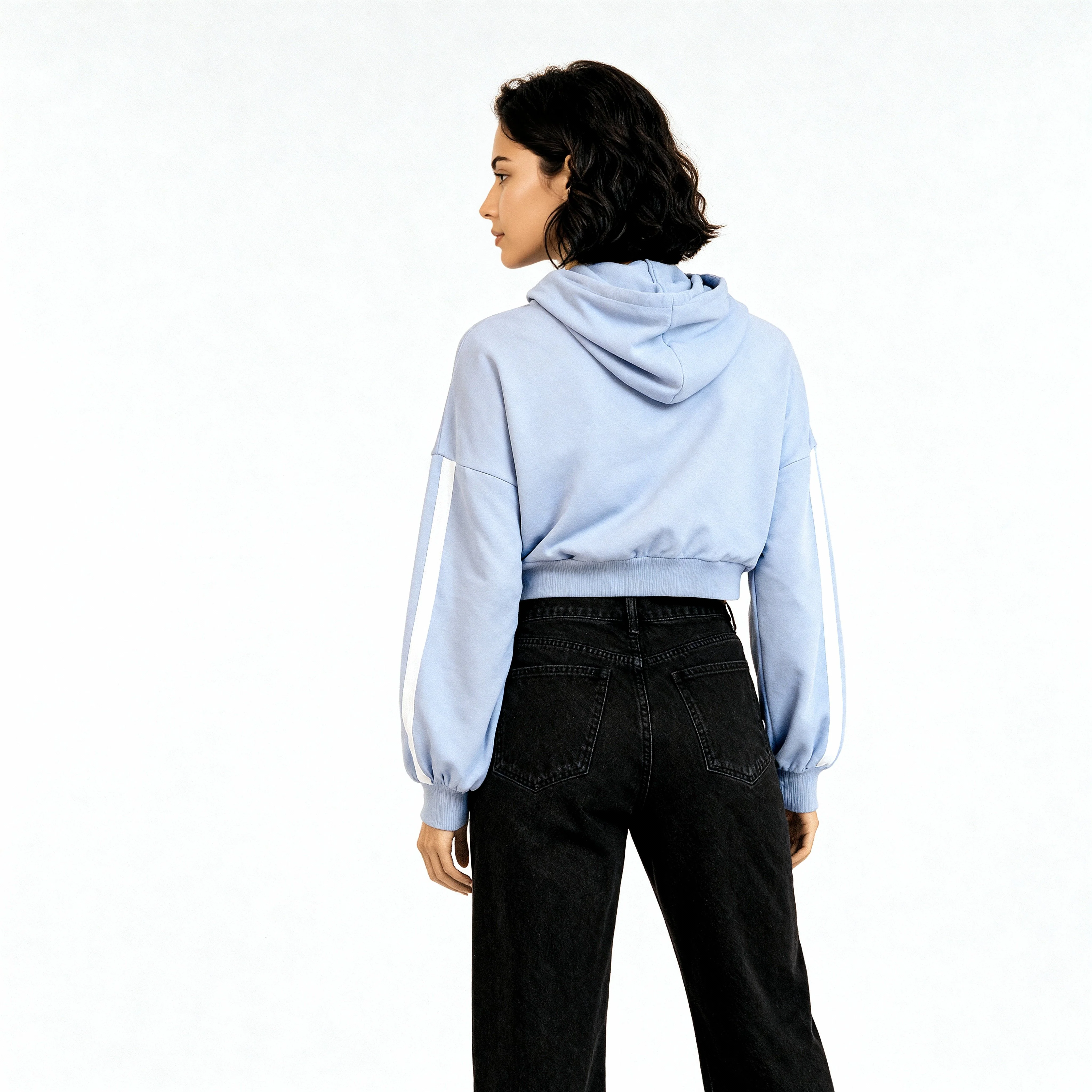 Cotton Oversize Sweatshirt With Front Zipper - Image 3