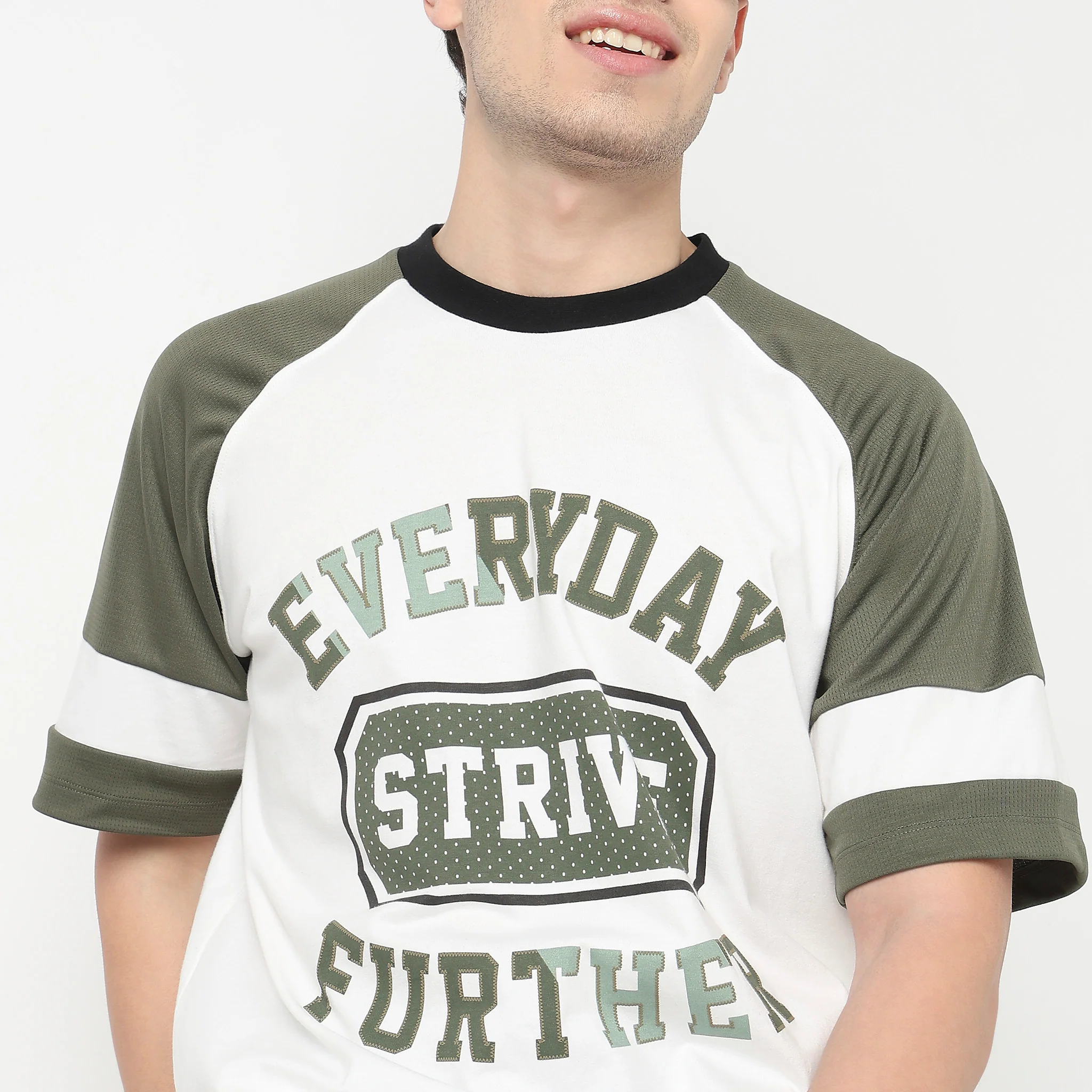 Cotton Oversized Crew Neck Drip T-Shirt - Image 4