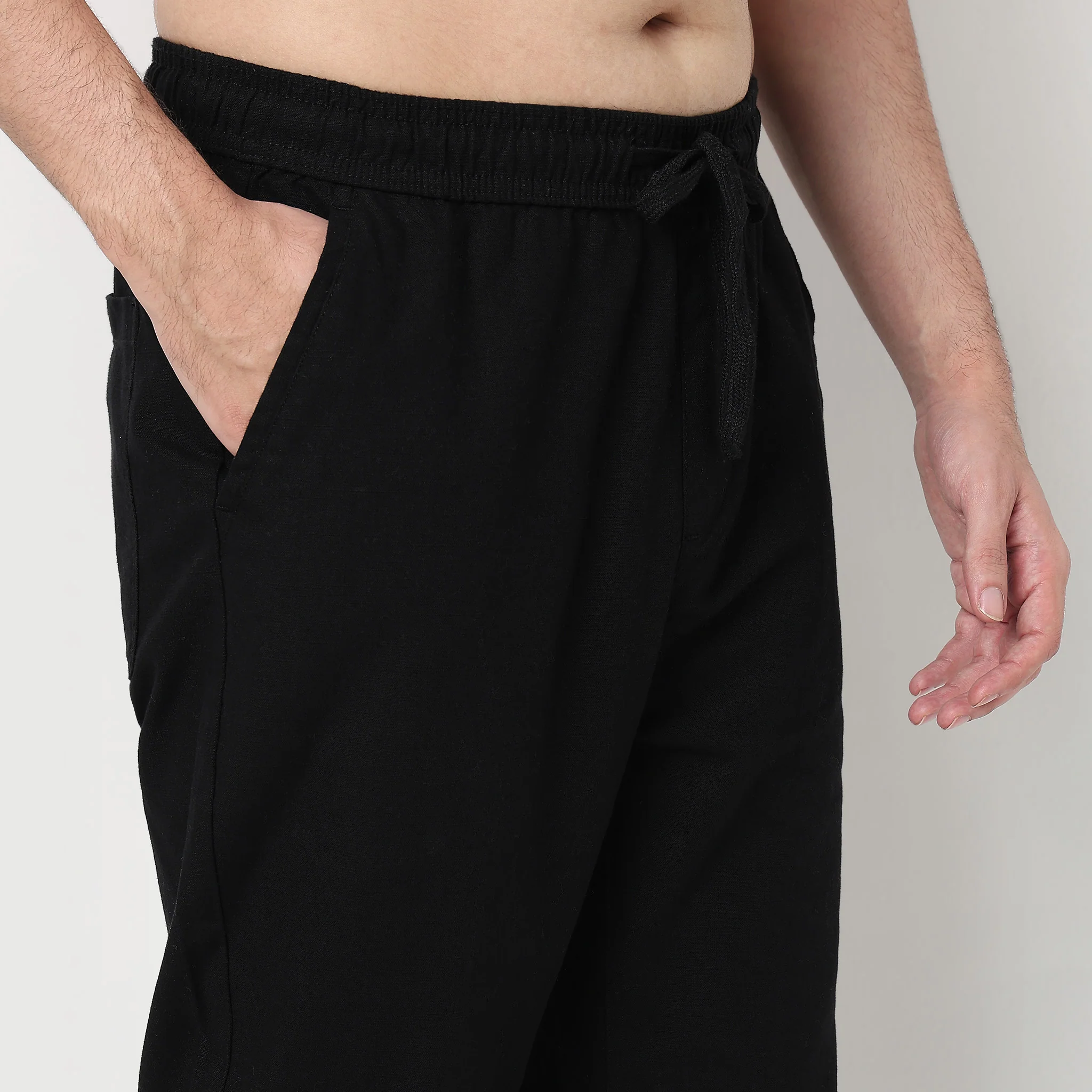 Cotton Solid Mid Rise Pants - Image 4