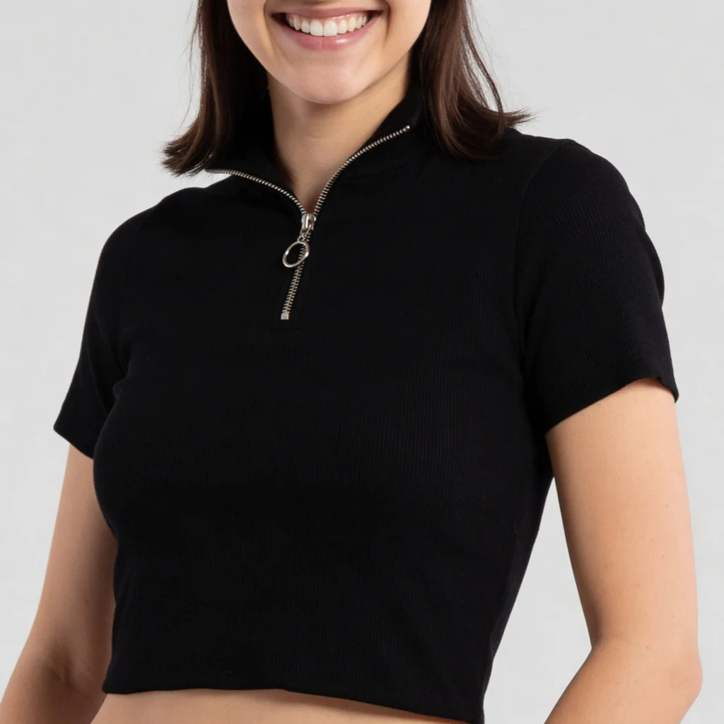 Cotton Polo Neck Slim Fit T-Shirt - Image 4