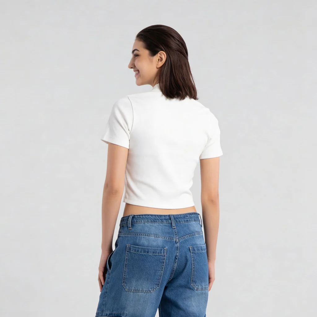 Cotton Polo Neck Slim Fit T-Shirt - Image 8
