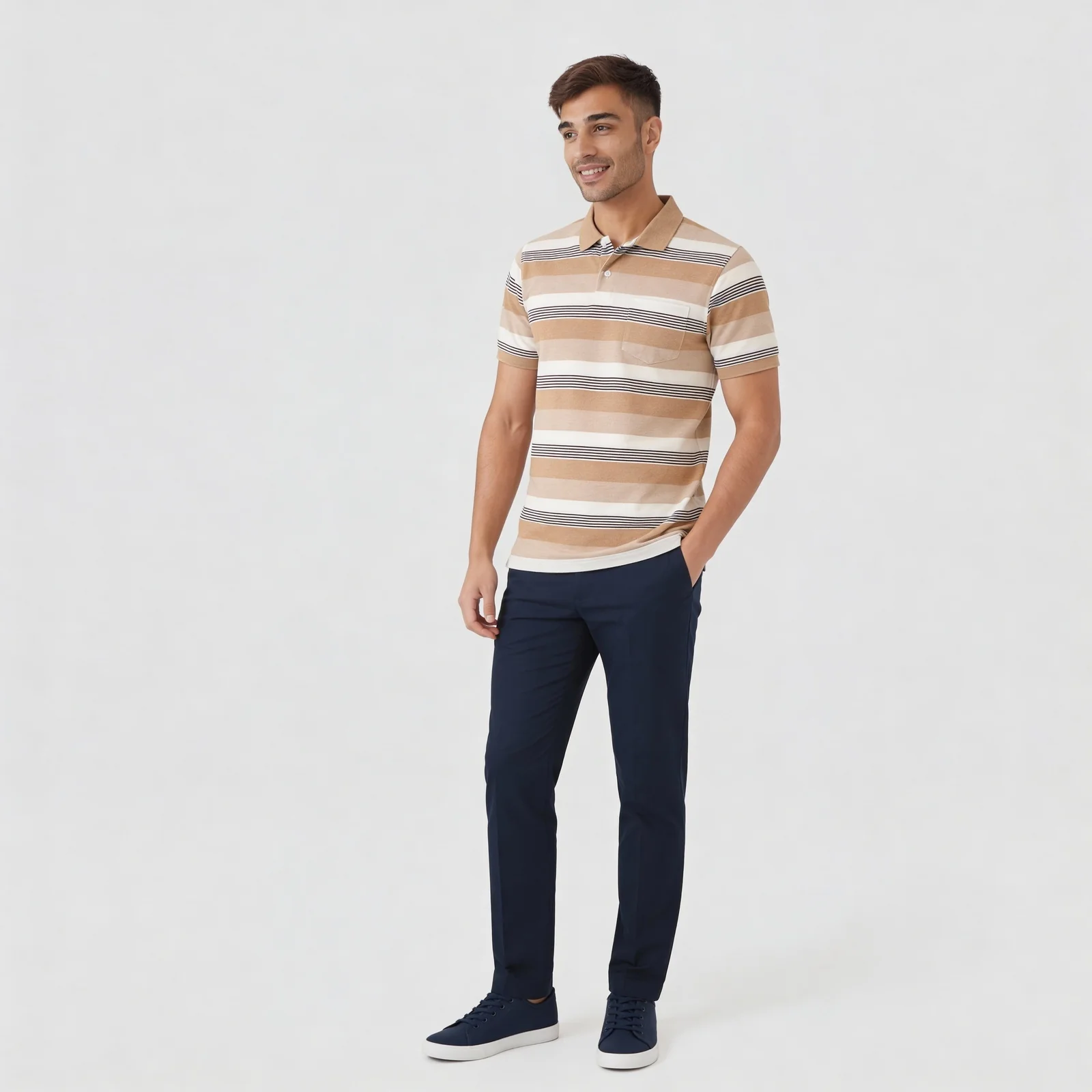 Striped Polo T-Shirt