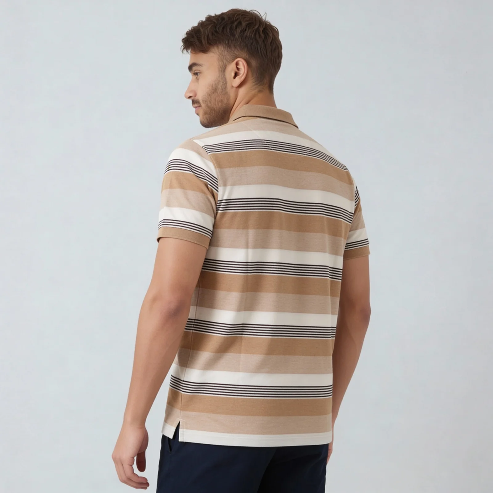 Striped Polo T-Shirt - Image 4