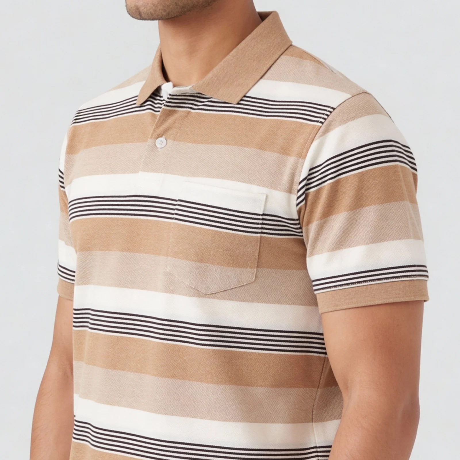Striped Polo T-Shirt - Image 5