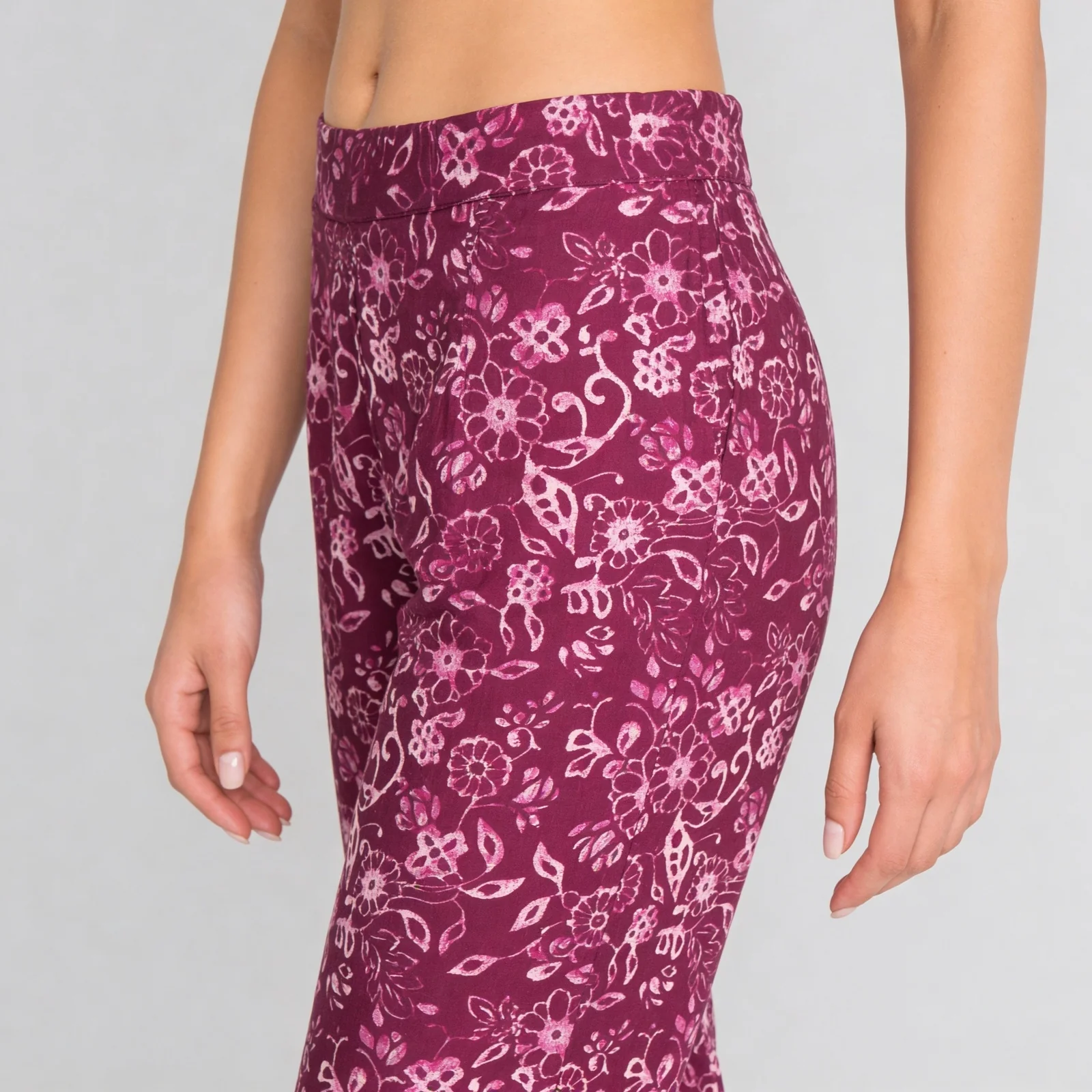 Cotton Printed A-Line Straight Pants - Image 4