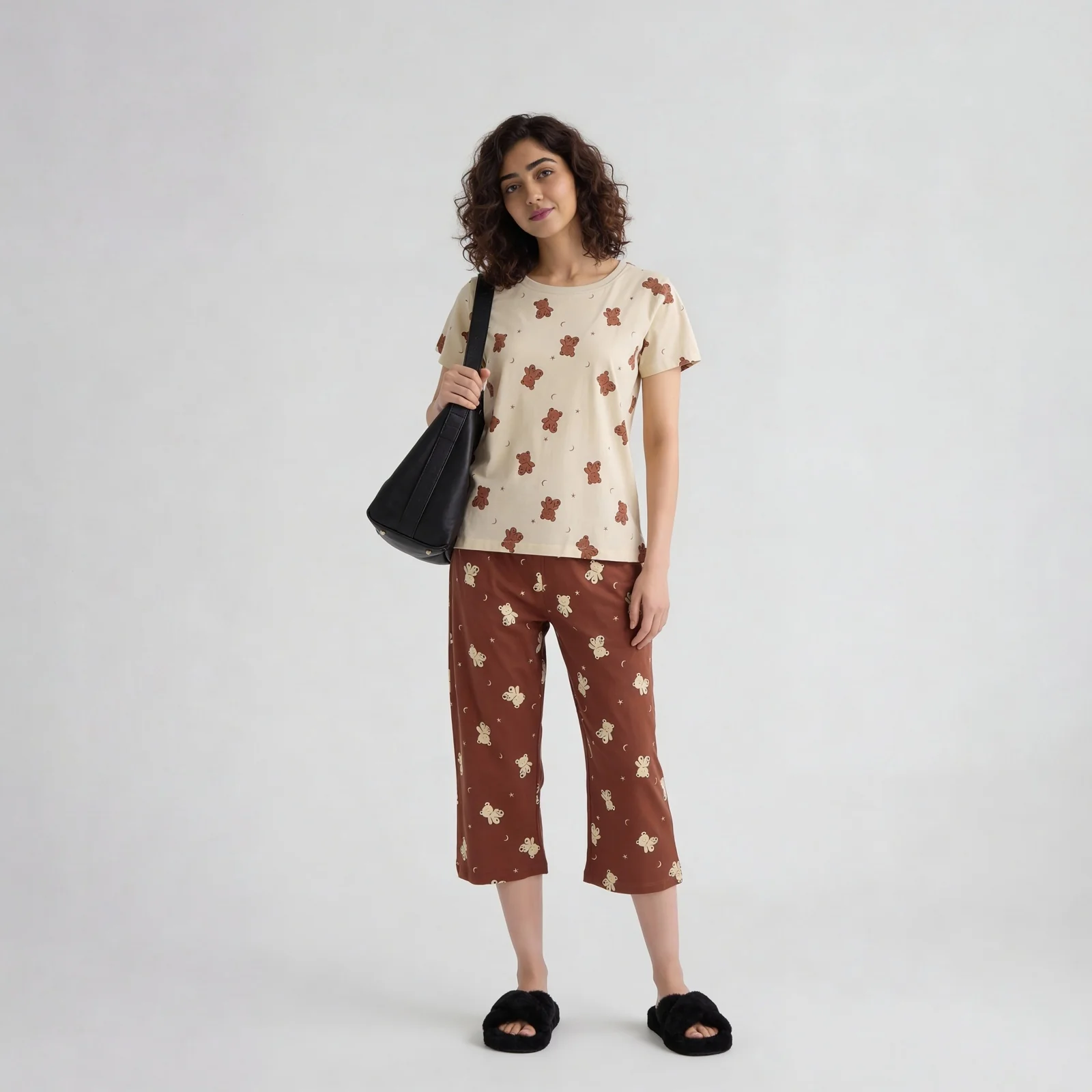 Cotton Printed Lounge Capri