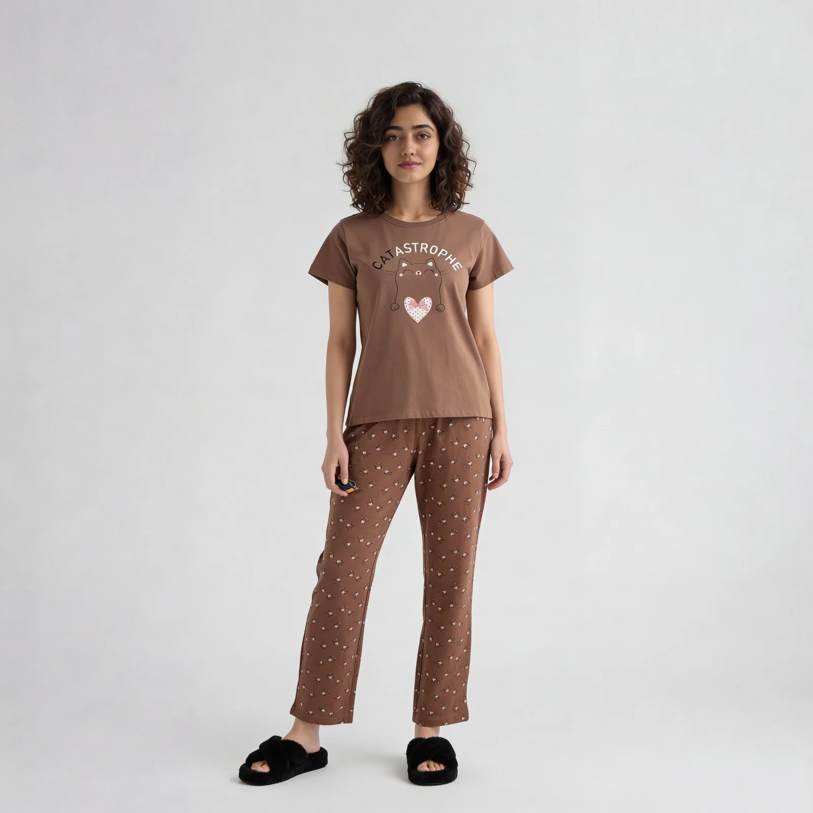 Cotton Animal Print Lounge Pyjama