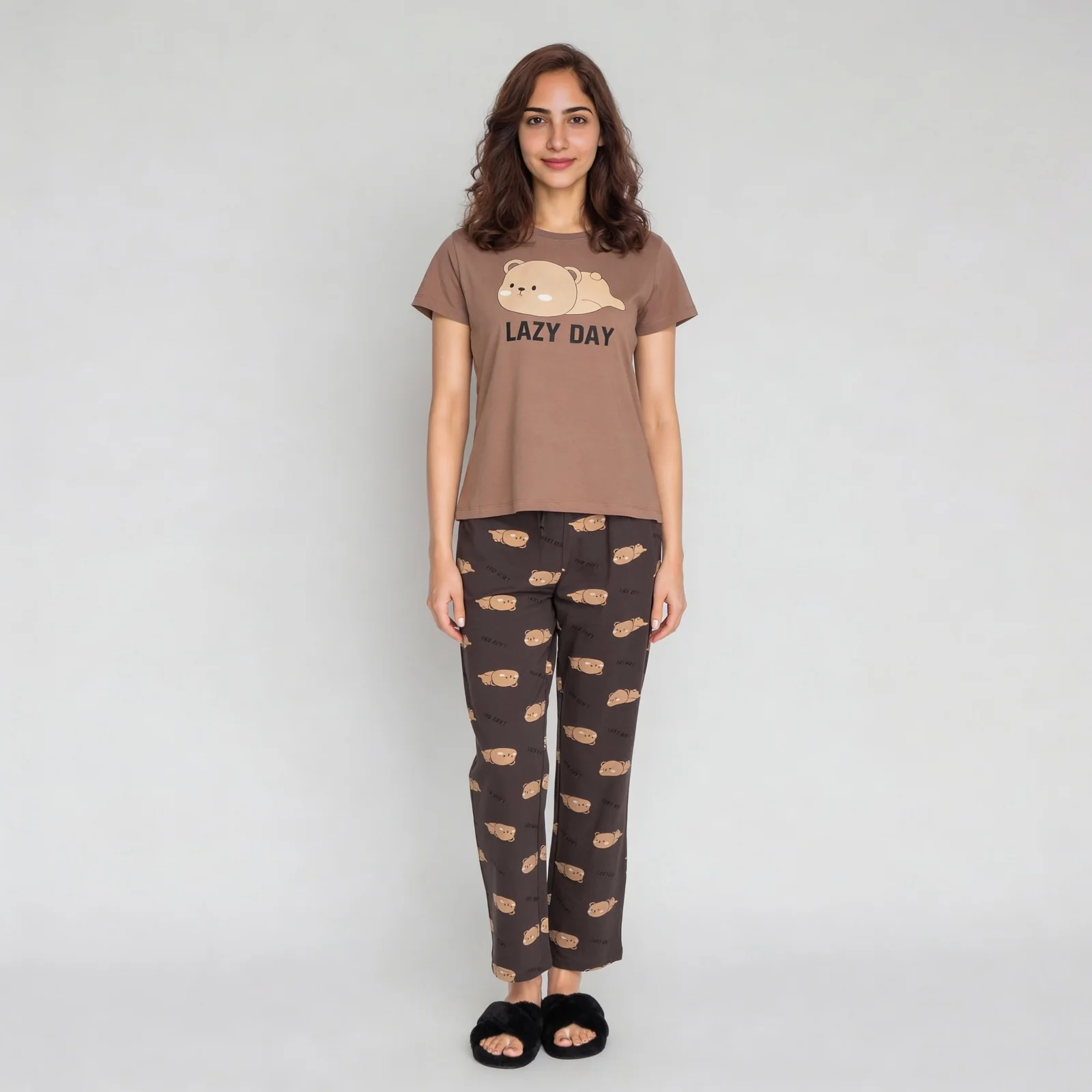 Cotton Animal Print Lounge Pyjama