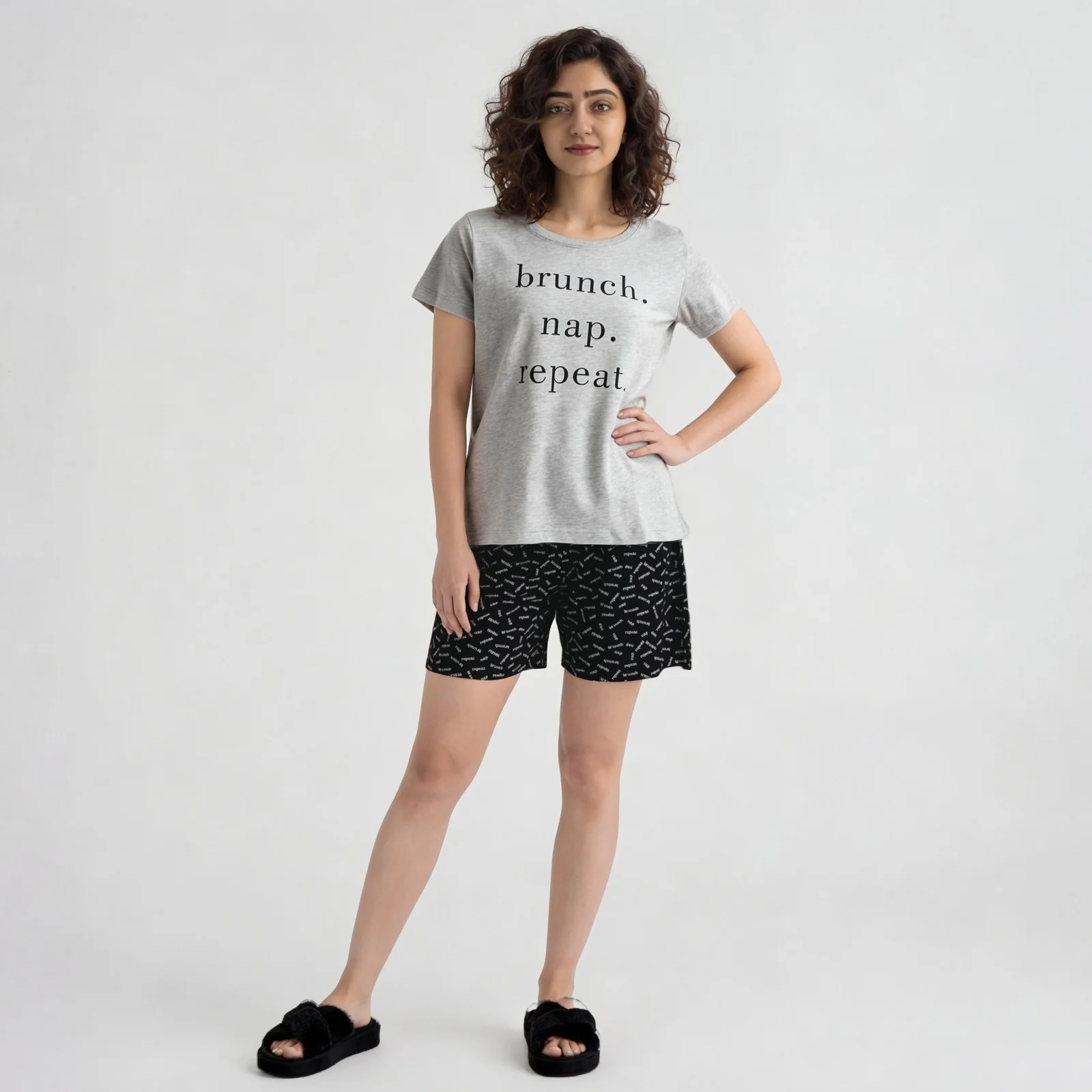 Cotton Printed Lounge Shorts