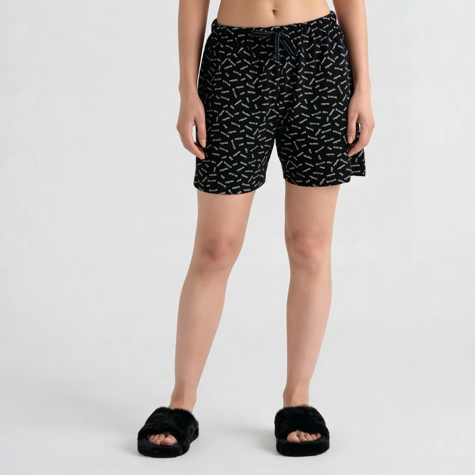 Cotton Printed Lounge Shorts - Image 2