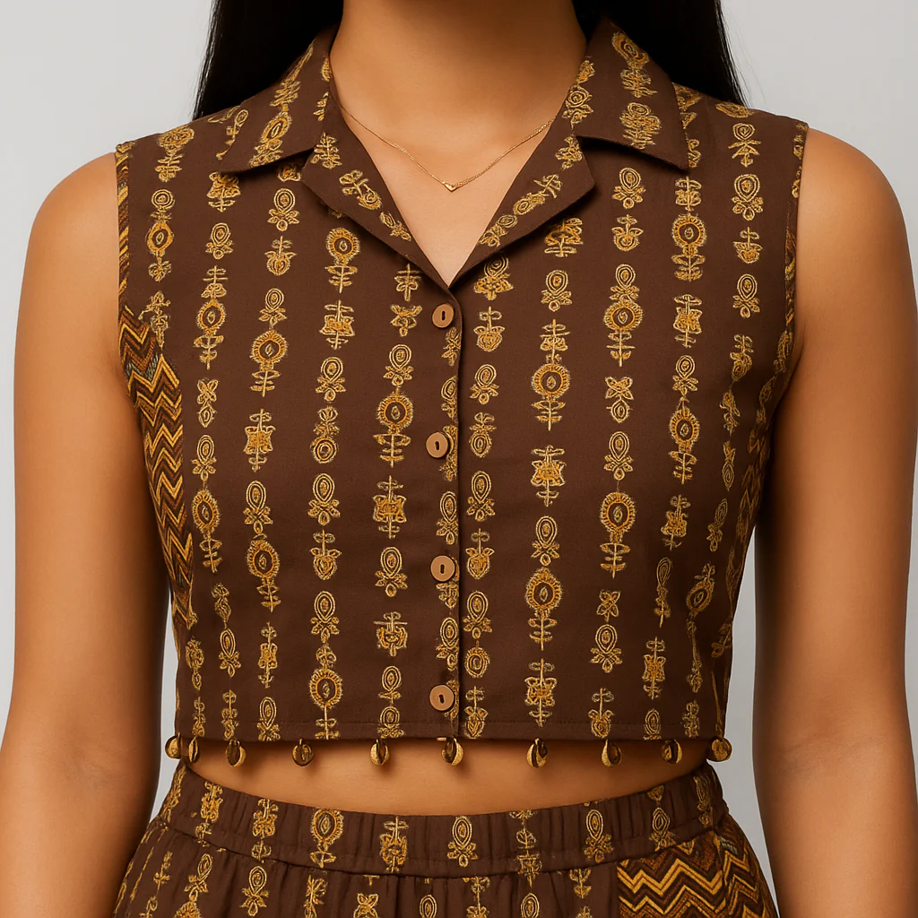 Cotton Printed Crop Top - Image 4