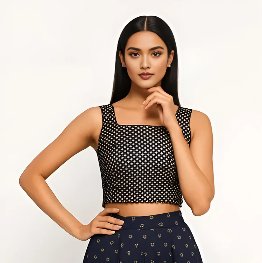 Cotton Printed Crop Top - Image 2