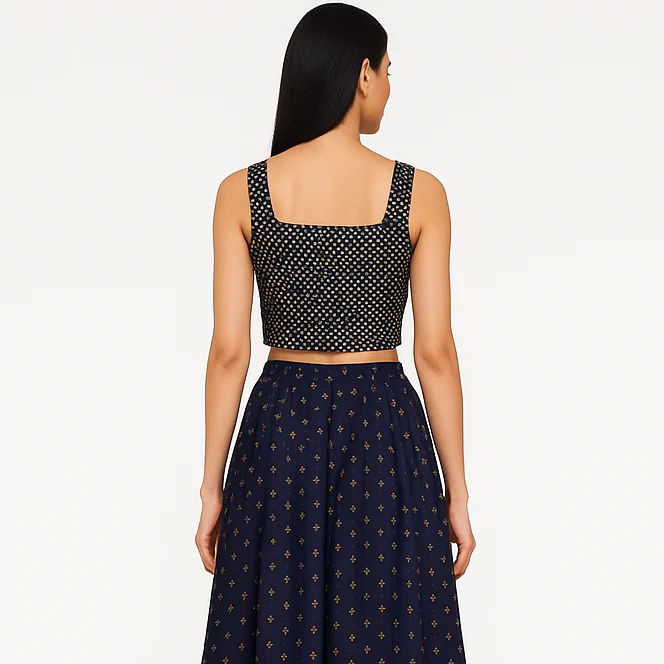 Cotton Printed Crop Top - Image 3